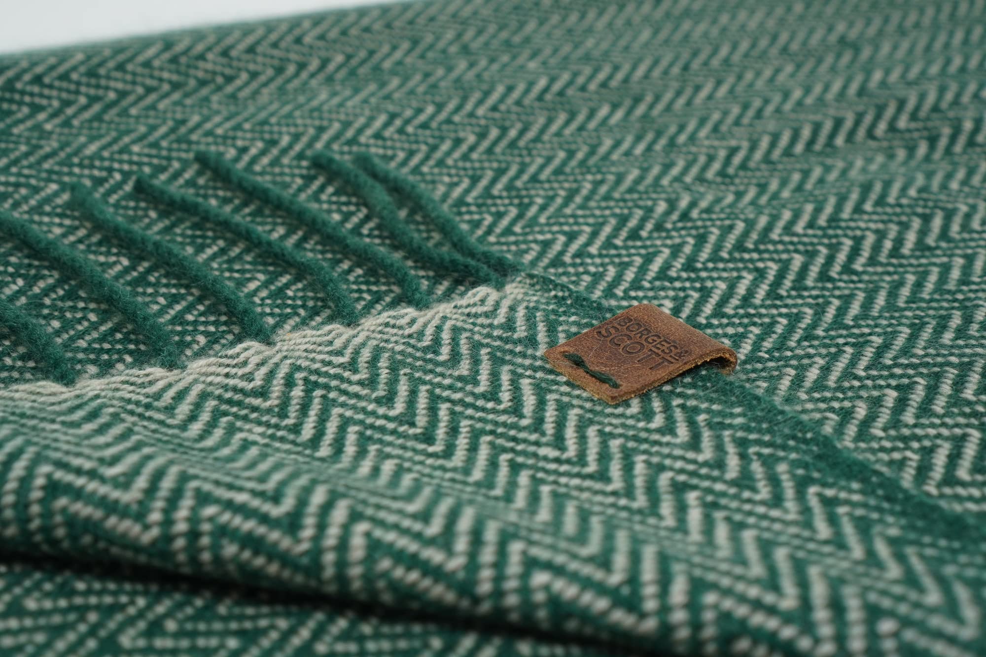 Coperta 100% Cashmere Borges & Scott - Plaid Multi-patch Morbido, 140x160cm, Confezione Regalo - Foto 8