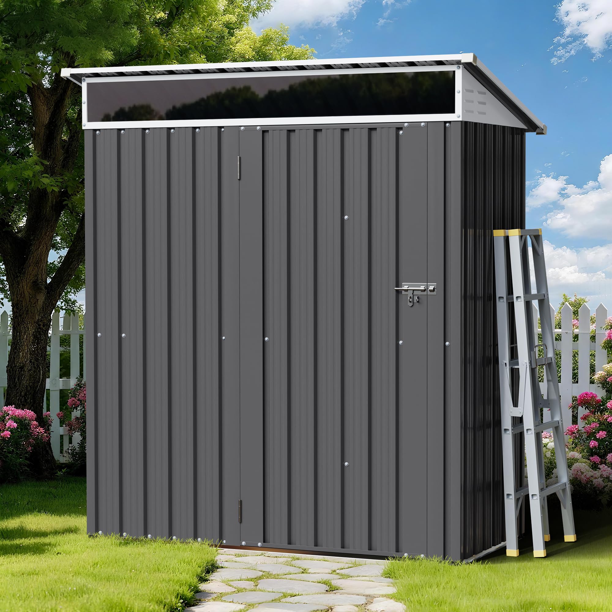 Amazon.com : Shintenchi 5x3 FT Outdoor Storage Shed with Window