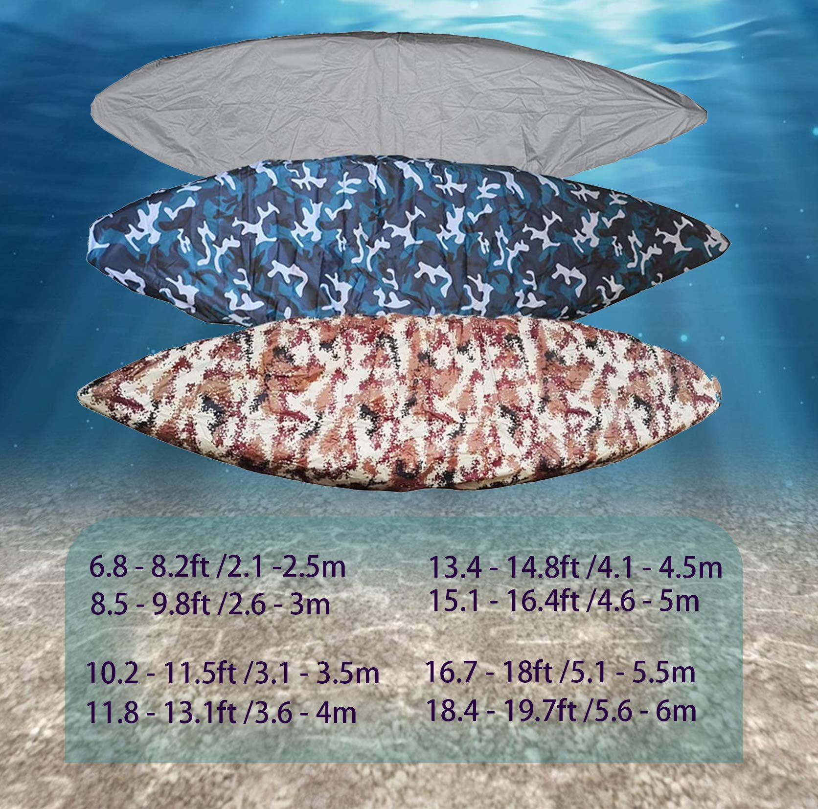 EliteShield Housse De Canoë Et Kayak ; Imperméable Et Résistante Aux UV En Polyester De Qualité Marine, Housse De Rangement Pour Canoë Kayak, Bateau De 4,6 à 4,9 M De Long, Circonférence
