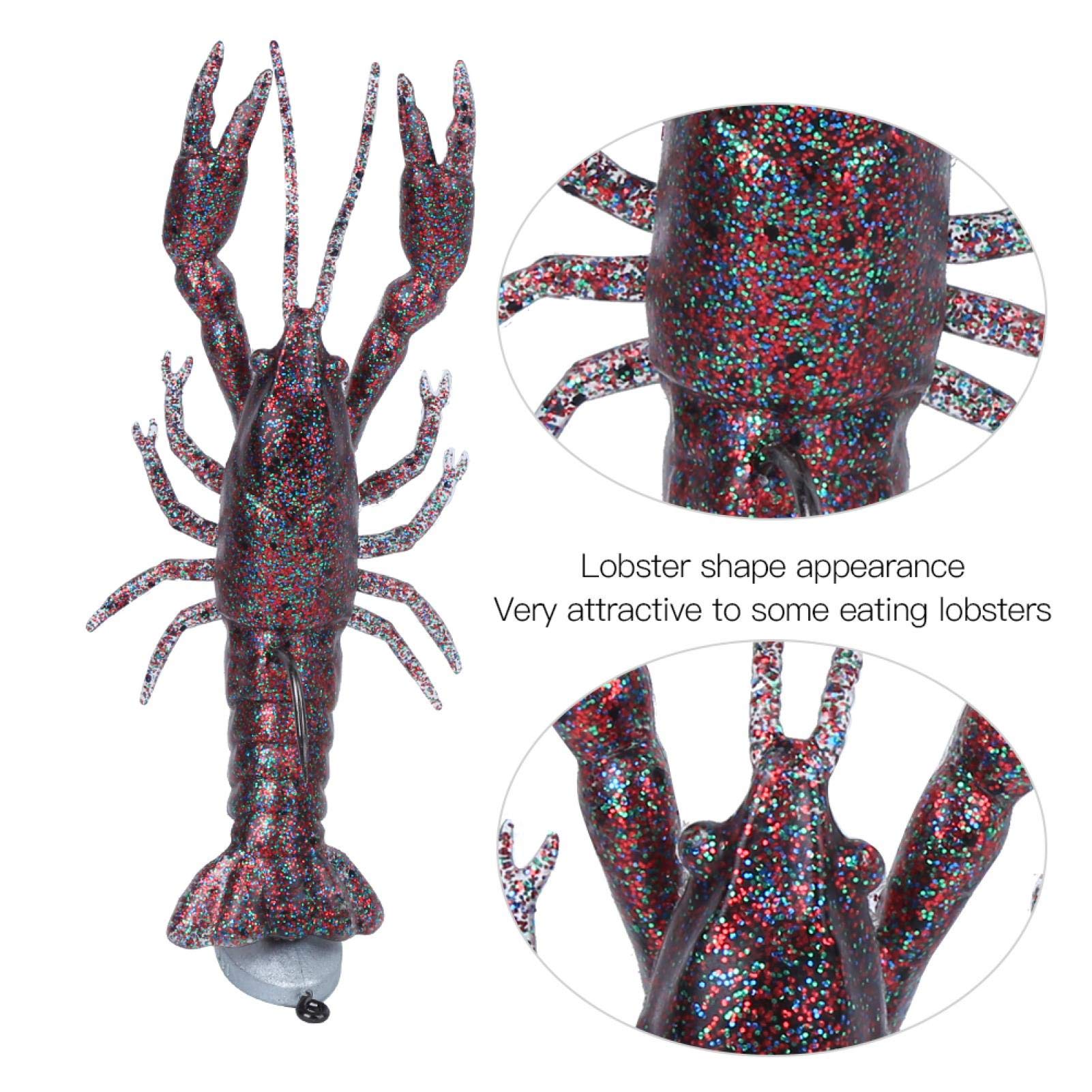 Esca Da Pesca A Forma Di Aragosta - 8cm, PVC Olografico, Per Acqua Dolce E Salata - Foto 4