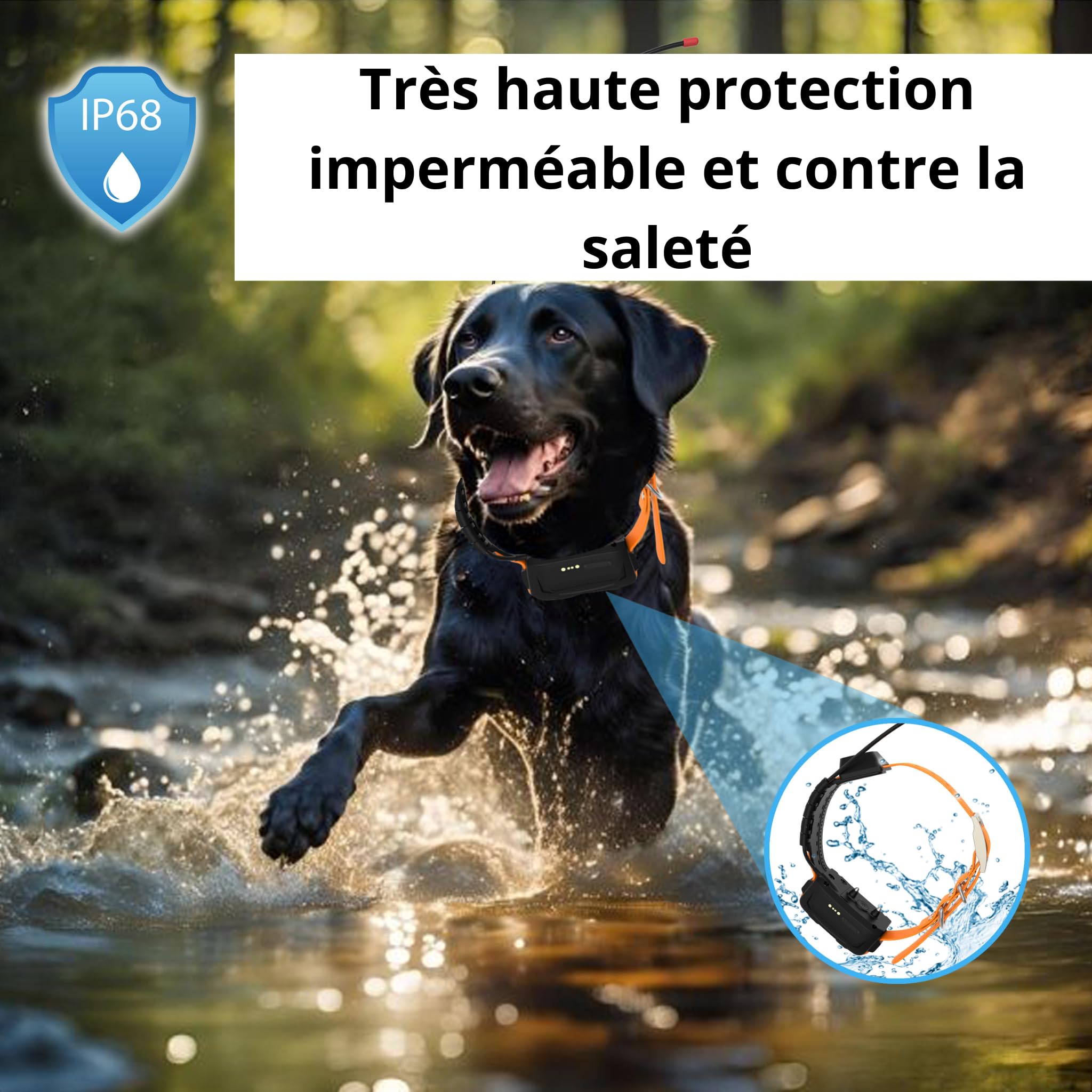 ESEEK GPS Collare per cane da caccia VHF 15 km + 4G – Monitoraggio in tempo reale, portata illimitata, luce LED, antiurto, impermeabile IP68, tracker GPS Pro per cani da caccia – monitoraggio