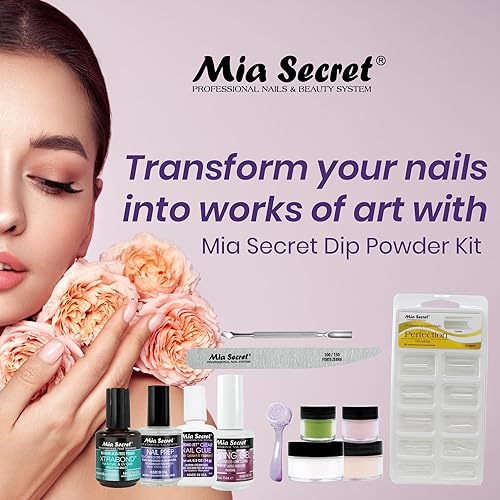 Miniatura 2 de Kit de 14 piezas de polvo de inmersión kit de inmersión Mia Secret con 2 polvos acrílicos de colores polvo acrílico transparente imprimación de uñas