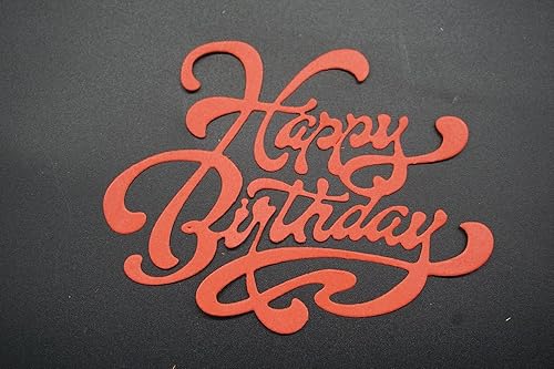 Miniatura 5 de Troqueles de corte de letras curvadas de cumpleaños para hacer tarjetas, troqueles de feliz cumpleaños, palabras de cumpleaños, marco de troqueles,