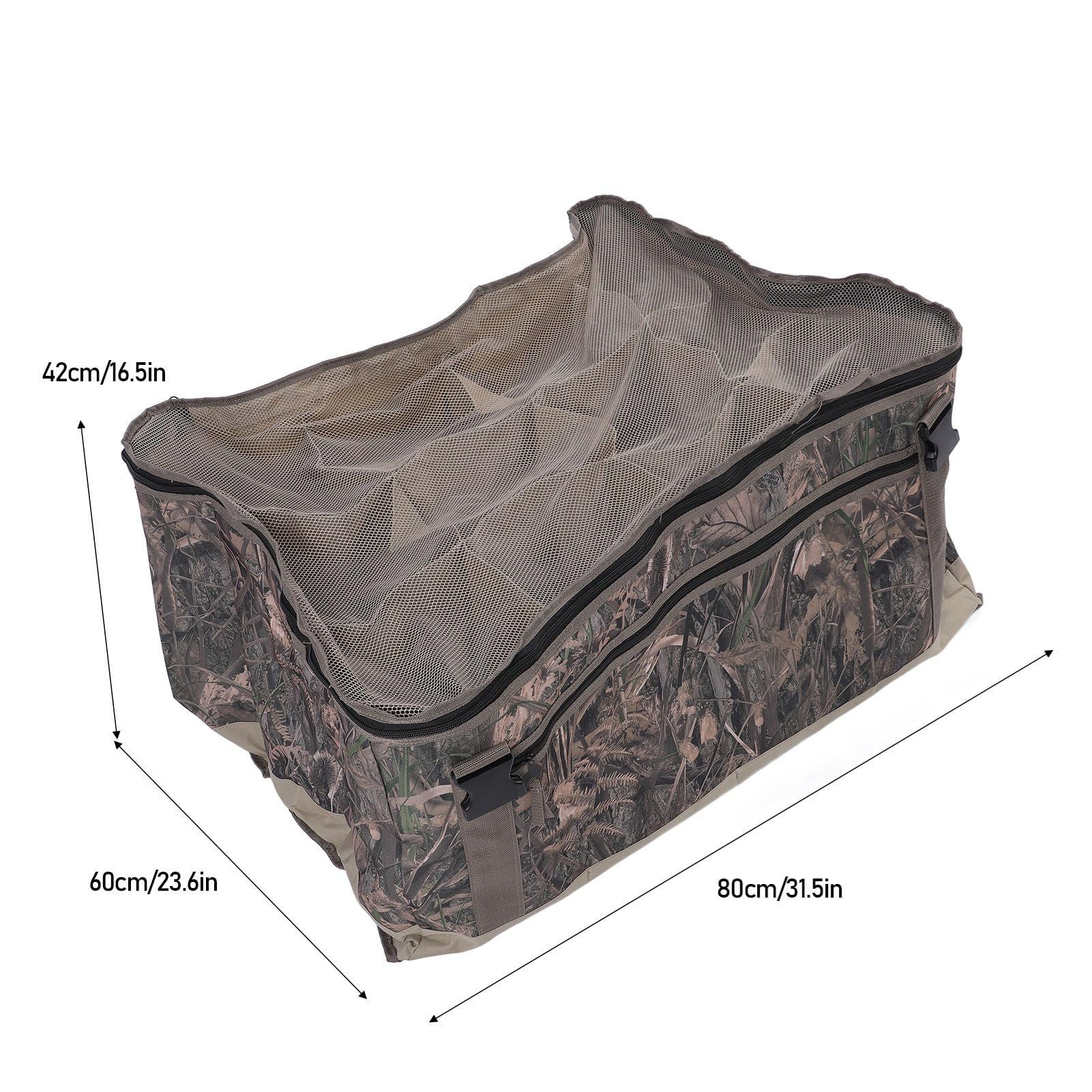 Bolsa de señuelo de pato de 12 ranuras, tela Oxford, camuflaje, aves acuáticas, ganso, bolsa de señuelo con cubierta de malla para acampar al aire libre