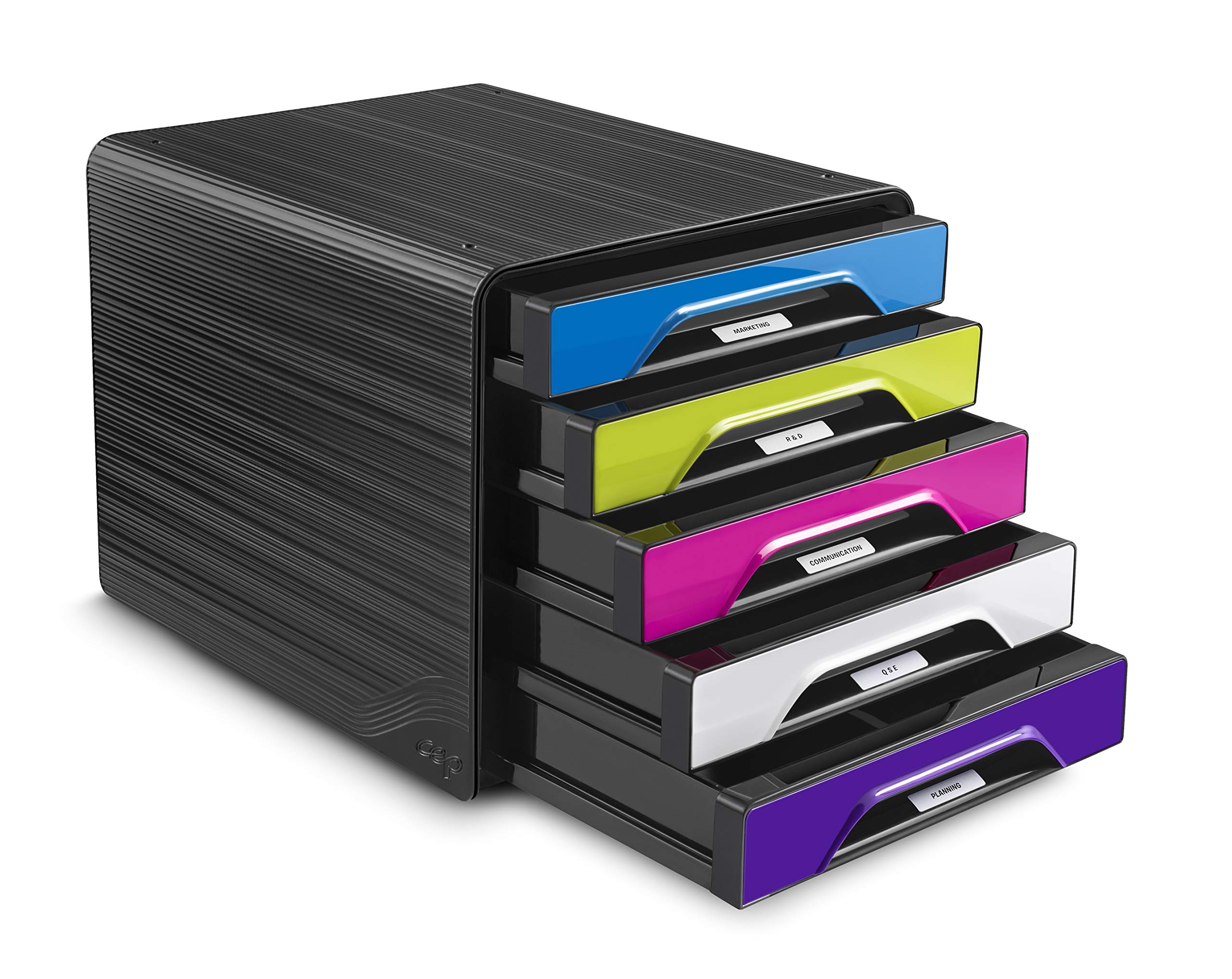 Cep 1071110381 - Portadocumenti con 5 cassetti, 360 x 288 x 270 mm, multicolore