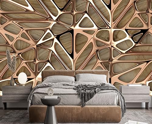 Miniatura 4 de Papel tapiz metálico 3D para dormitorio, 103 x 69 pulgadas