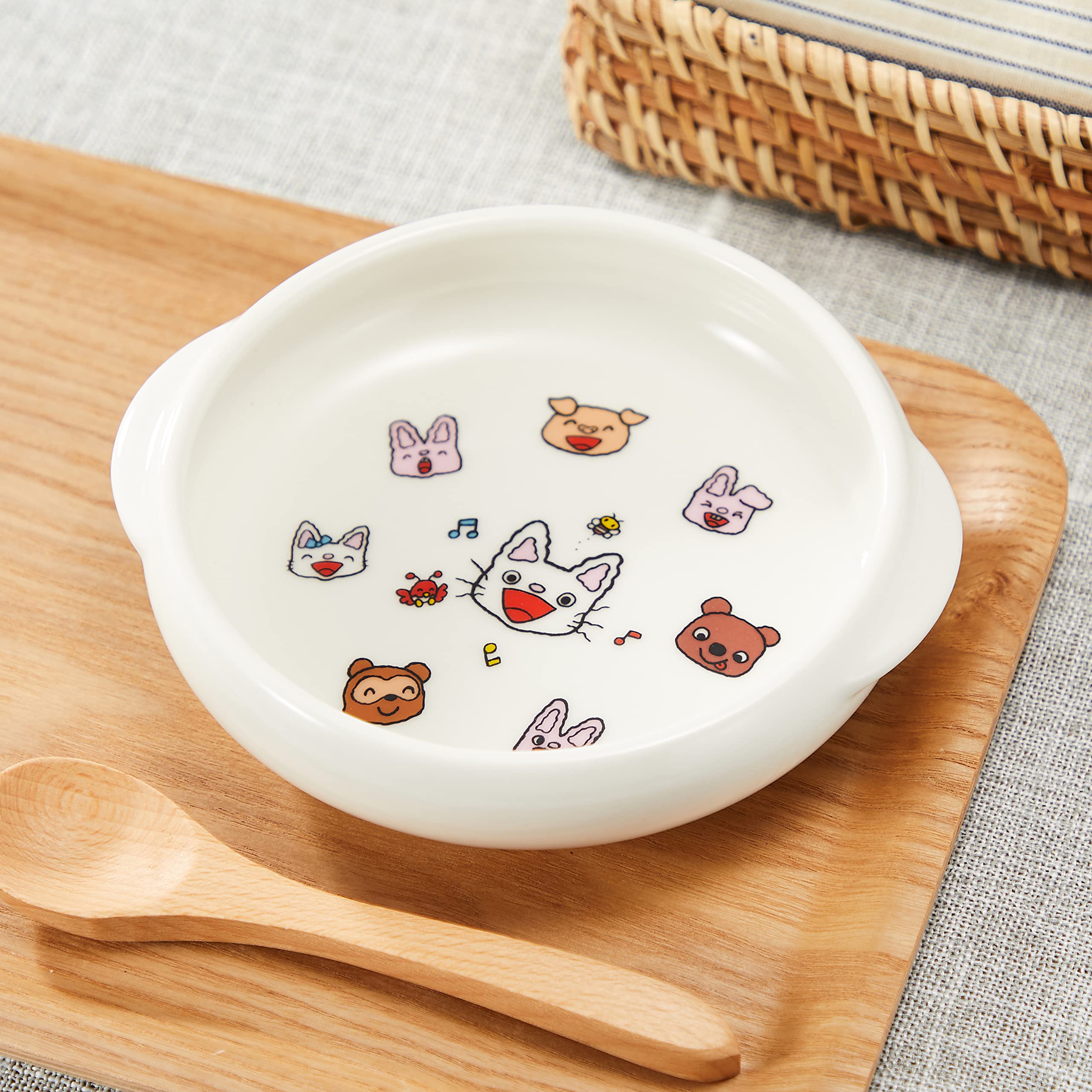 Nontan [Children Ud Bowl M] Scooping Easy To Children's Tableware Pottery
