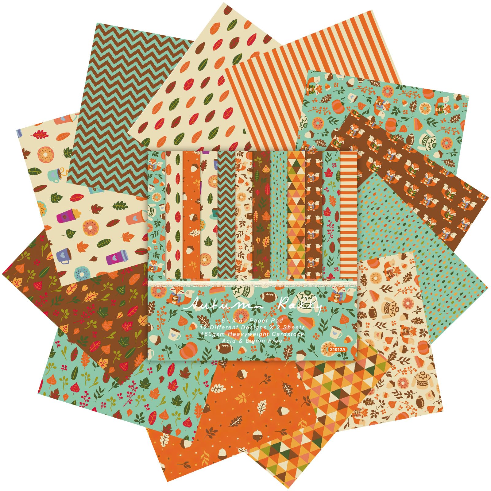 Carta Scrapbooking Paper, 24 Fogli Ocean Scrapbook Paper, 15 x 15 cm Carta Decorativa Vintage