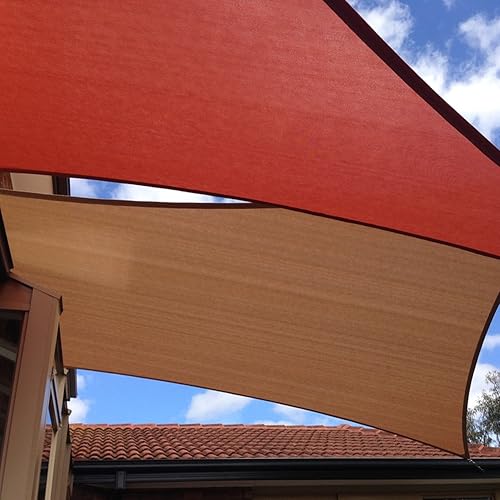 Miniatura 8 de E&K Sunrise - Toldo parasol rectangular de 12 x 14 pies, bloquea los rayos UV, para pérgola, patio, jardín al aire libre (marrón)