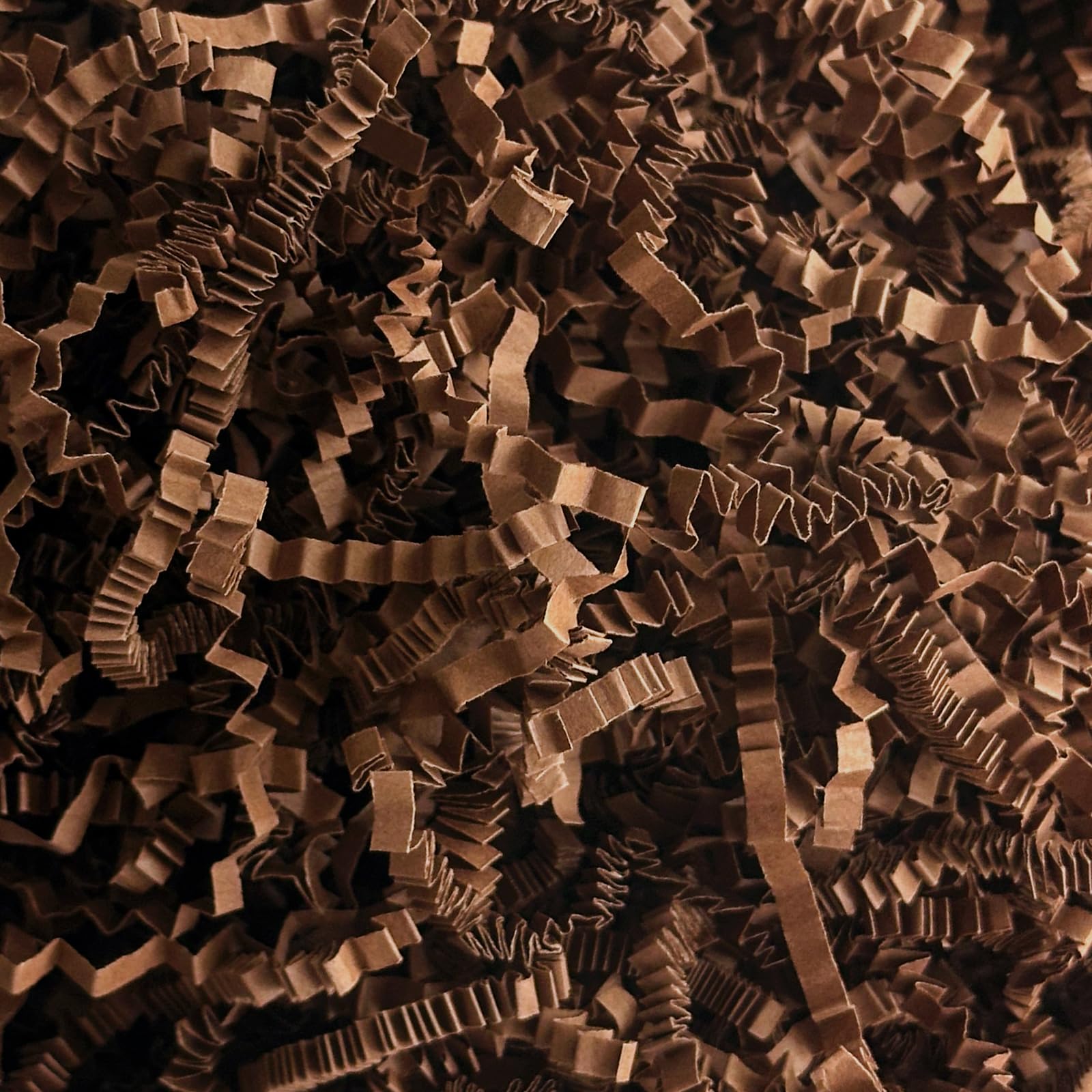 Corlcol 1LB Crinkle Cut Paper Shred Filler for Gift Box Bag and Basket On Holidays(Dark Brown)