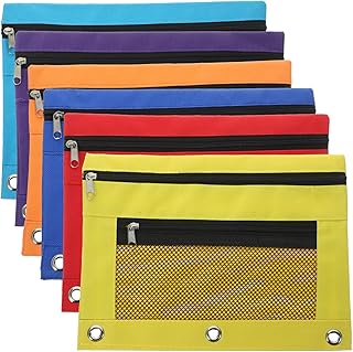 6 Peças Clipes Para Fichário De Máscara De Olho Sacos De Lápis Bolsas De Lápis Bolsos Cegos Destacáveis Bolsa De Fichário Estojo De Lápis Para Fichário Venda Caneta Suporte