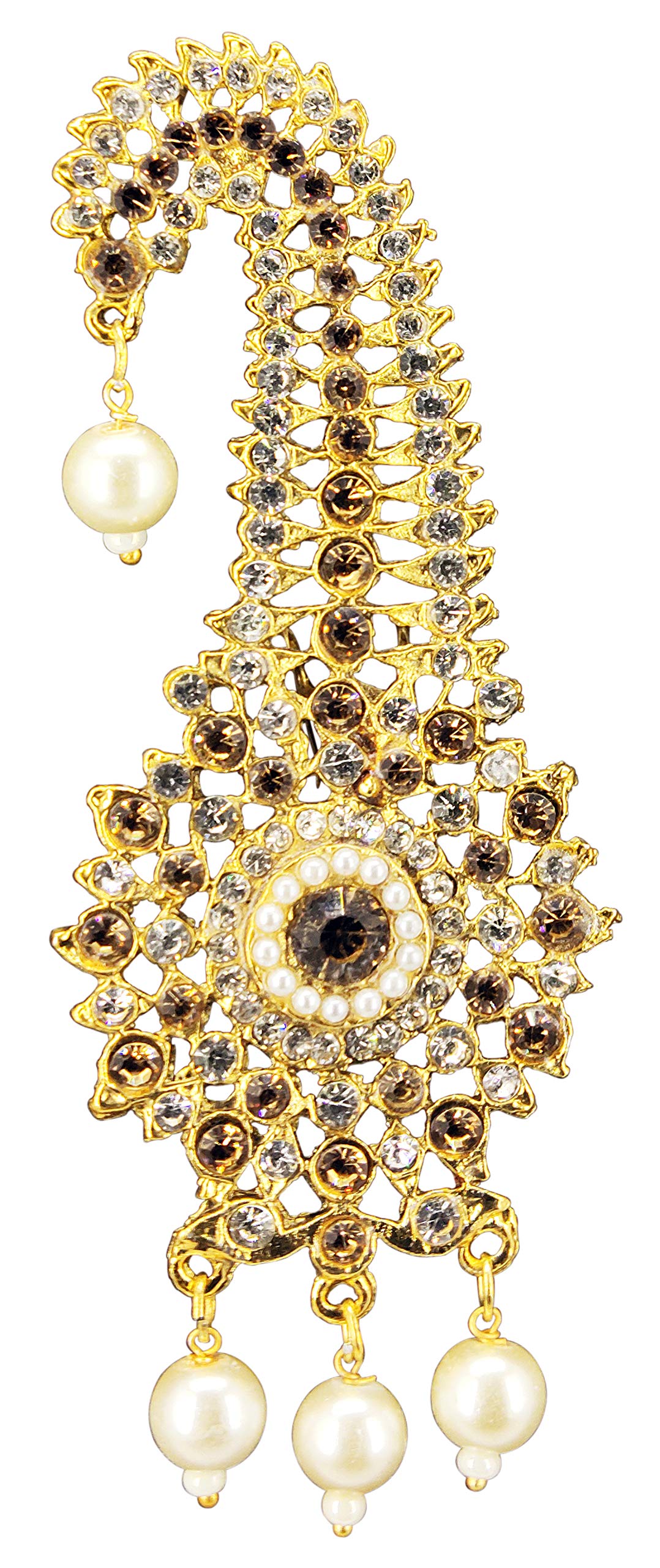 RAADHE CREATION® Golden Plated Traditional Stone Golden Pearl Classy Safa kalgi For Groom Pagdi Wedding Dulha Accessories (B08XBS99TC) Amazon Price History, Amazon Price Tracker
