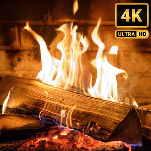 Soothing Rainfall and Crackling Fireplace Screensaver for Fire TV 4K
