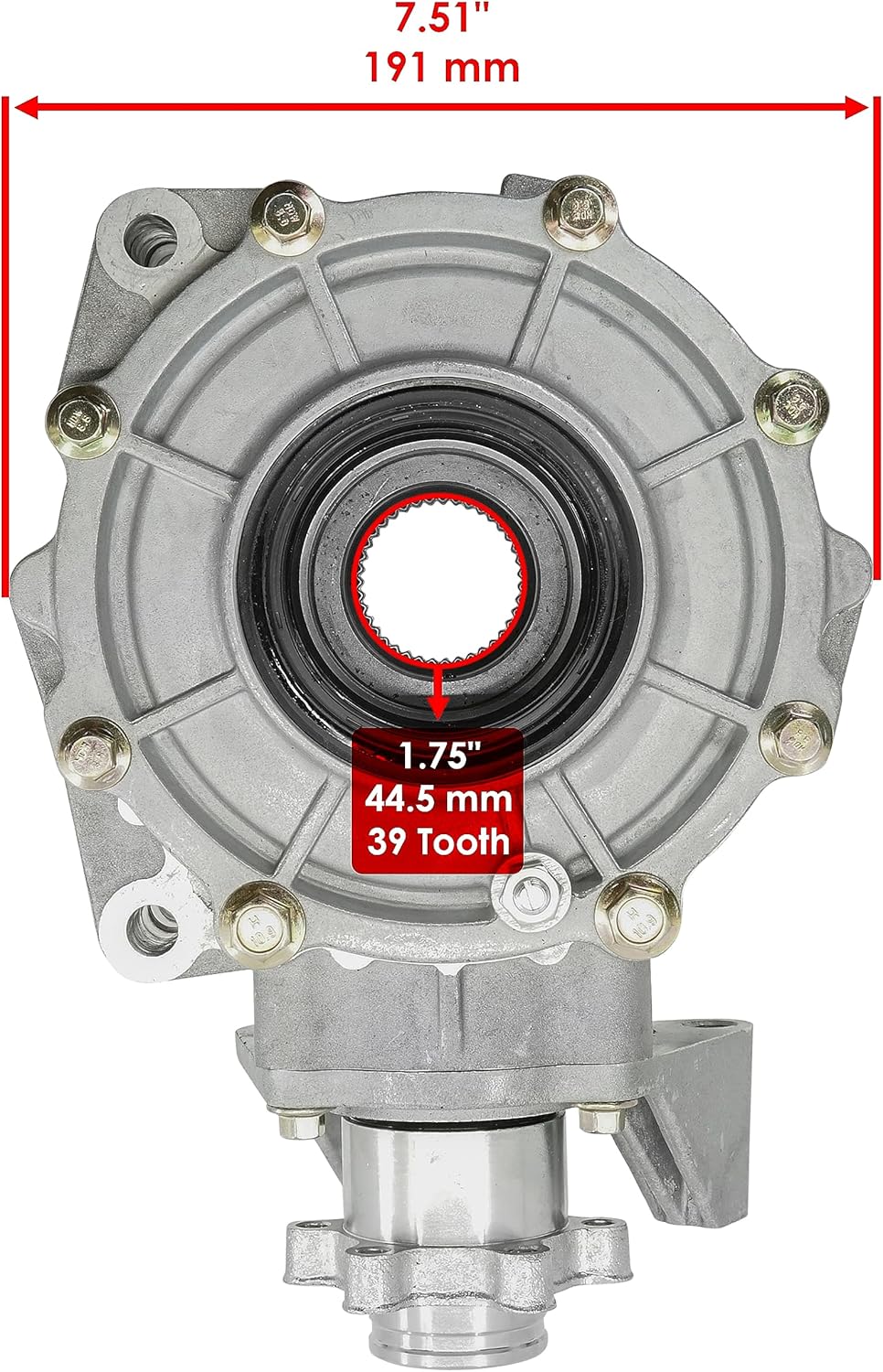 Caltric Complete Rear Differential Compatible with Yamaha Rhino 660 4X4 Yxr660 Yxr 660 2004-2007