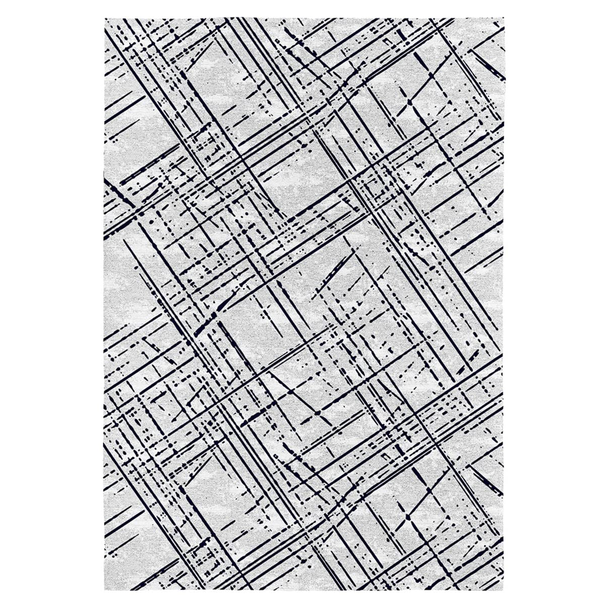 Tapis - GROUNA - 1,60x2,30 m - Multicolore - Anti-tâches - Anti-dérapant