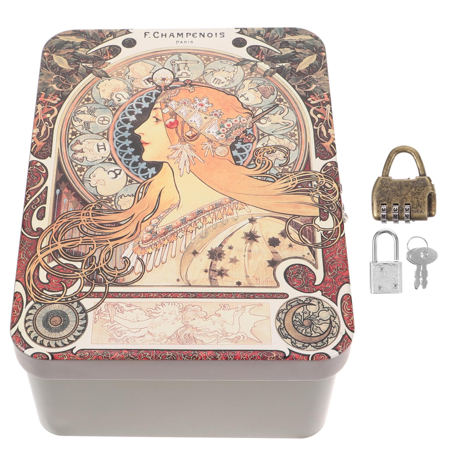 Caja organizadora para joyas de hierro un obsequio retro único