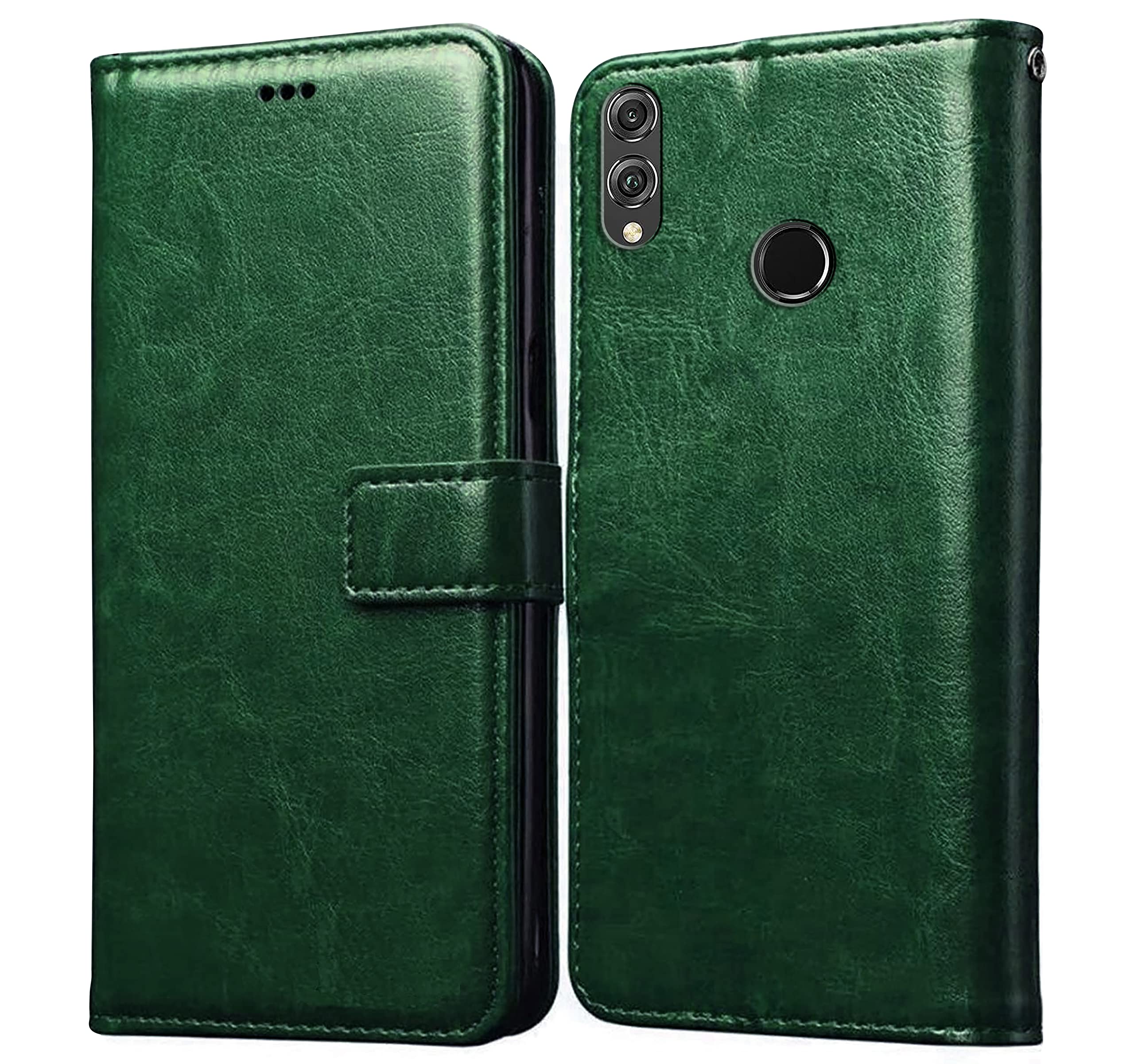Amazon Brand- Solimo Flip for Huawei Honor 8X (Leather_Green)