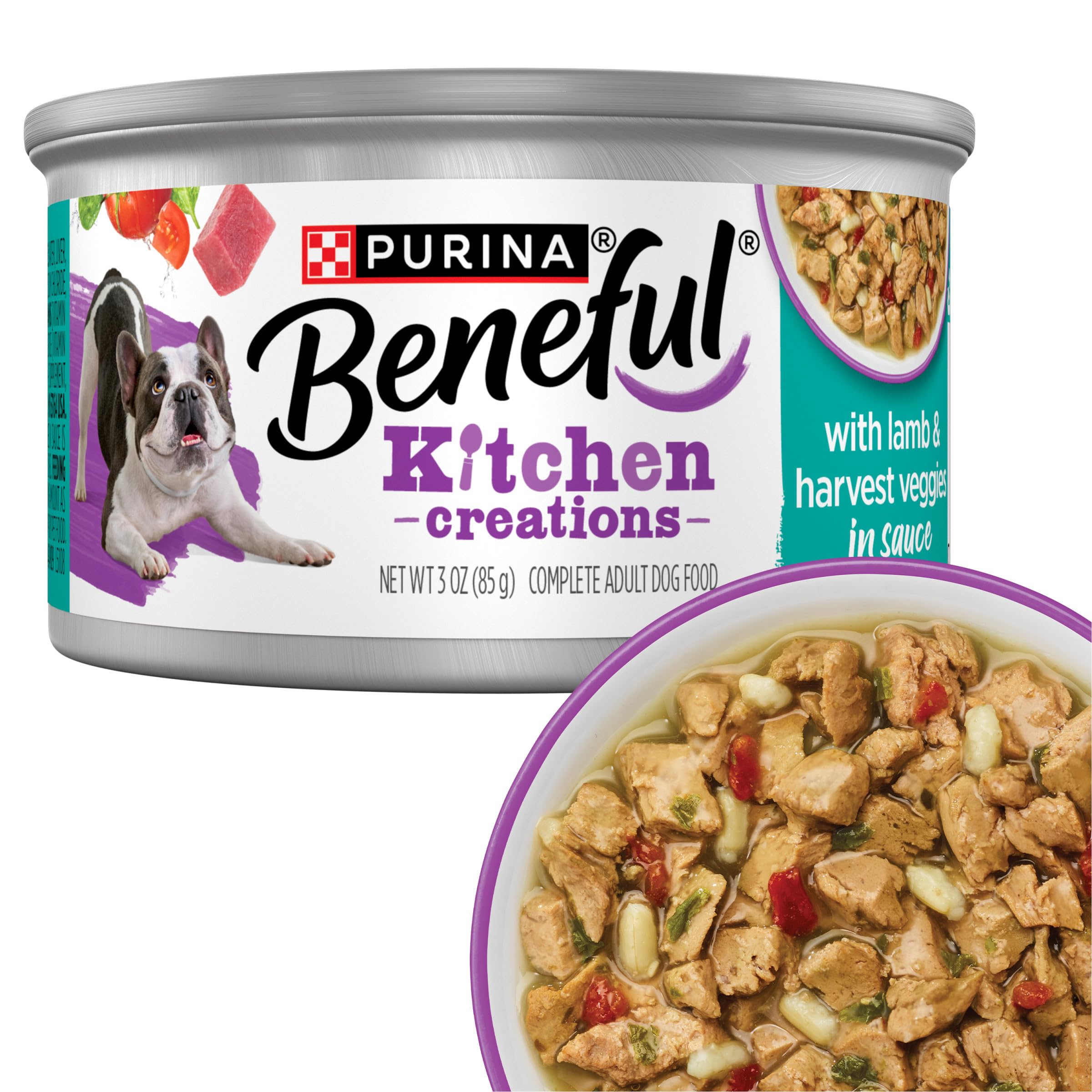 Purina Wet Dog Food, Medleys Mediterranean Style with Lamb in Sauce - (Pack of 12) 3 oz. Cans
