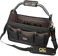 Vista 1 de Custom Leathercraft L234 15-Inch 22 Pocket Tech Gear Light Handle Open Top Tool Carrier