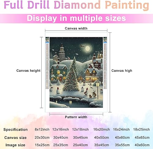 Miniatura 8 de Kits de pintura de diamantes para adultos, bricolaje 5D para el día de Navidad, kit de pintura de diamantes para el día de Navidad, arte de