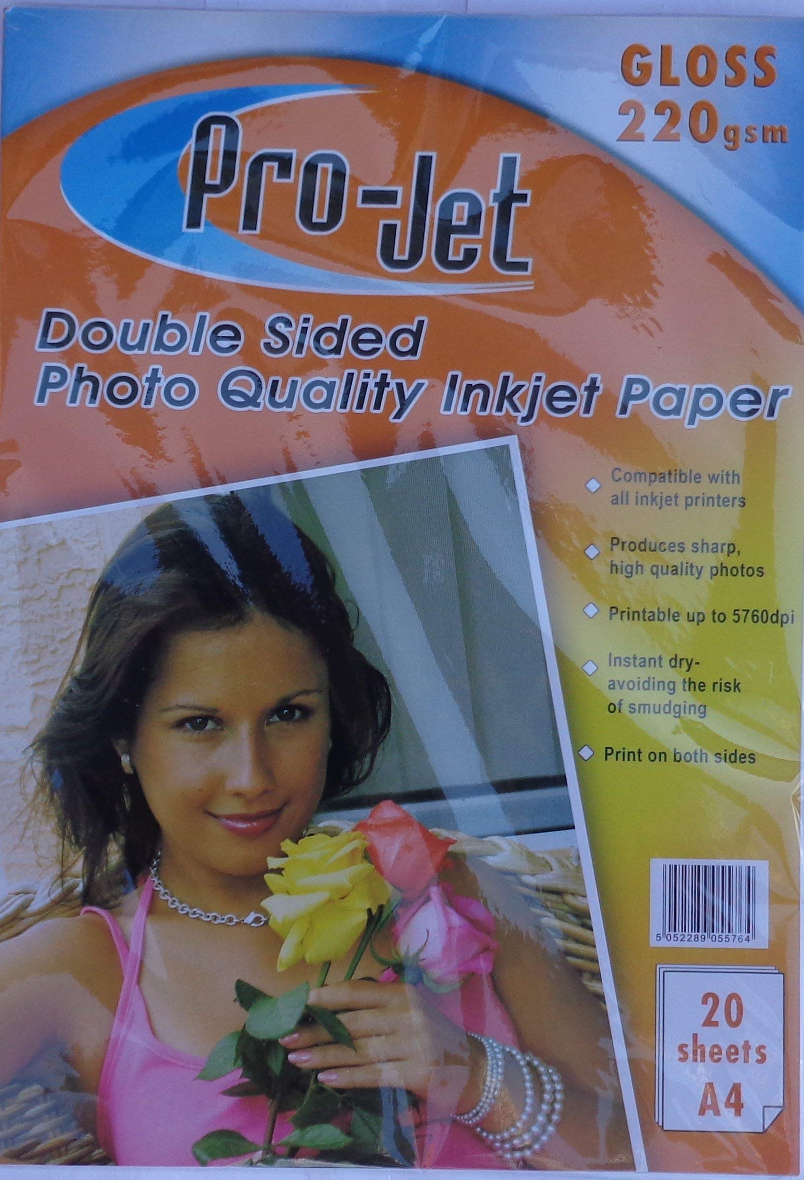 400 arkuszy Projet 220 GSM A4 dwustronny papier fotograficzny z połyskiem
