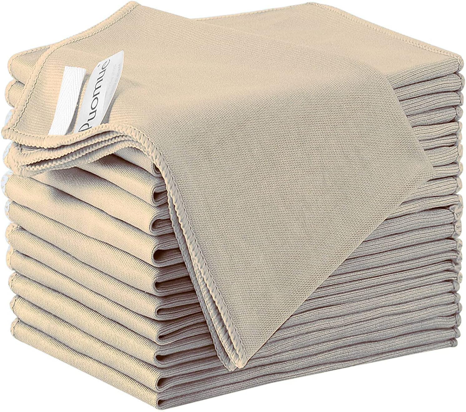 12 Pack Microfiber Glass Cleaning Cloth, 12 Inch X 16 Inch, Lint Free Quickly Clean Windows, Mirrors, Glasses, Phone Screens, Camera Lenses, Camel