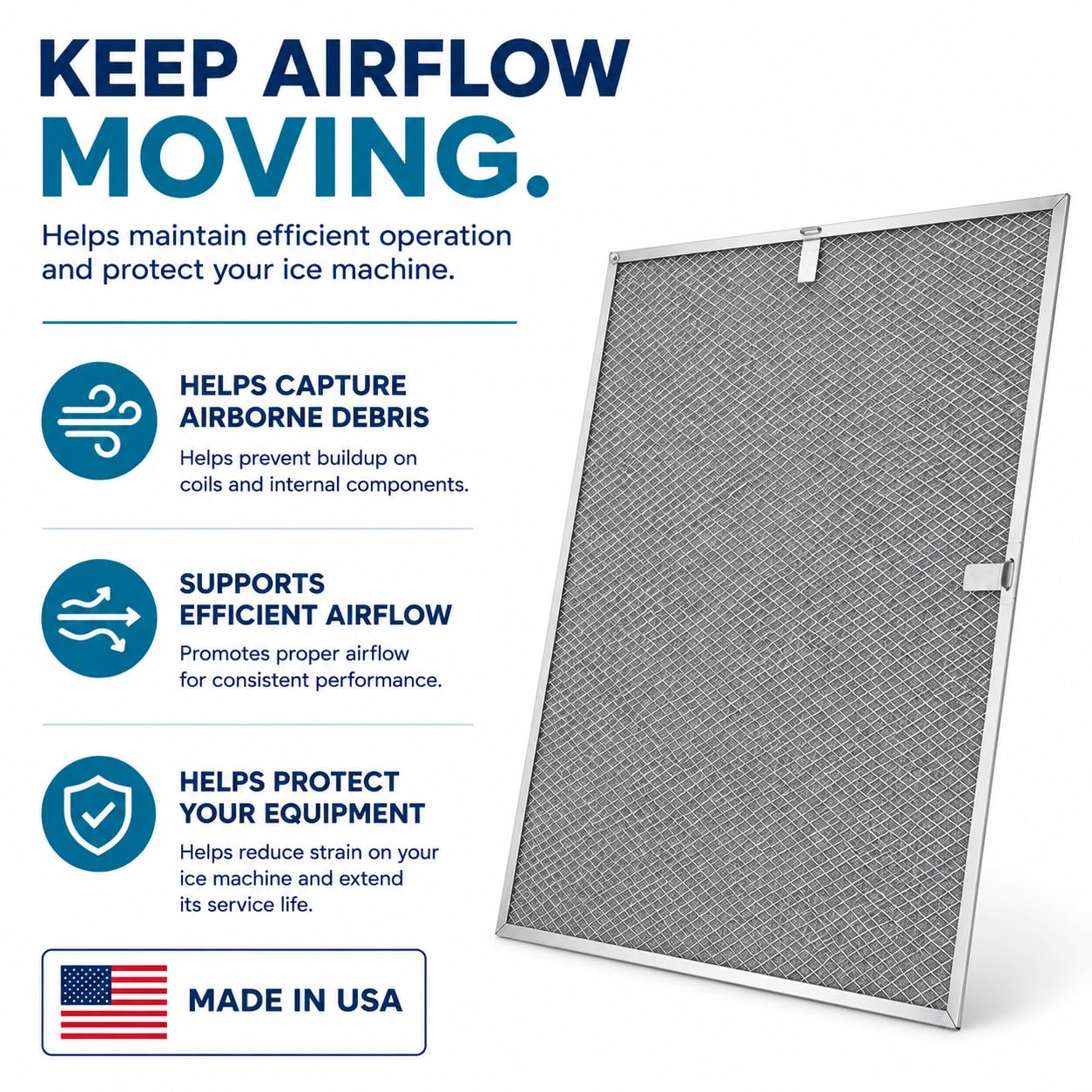 Ice Machine Filter - Replacement Aluminum -3