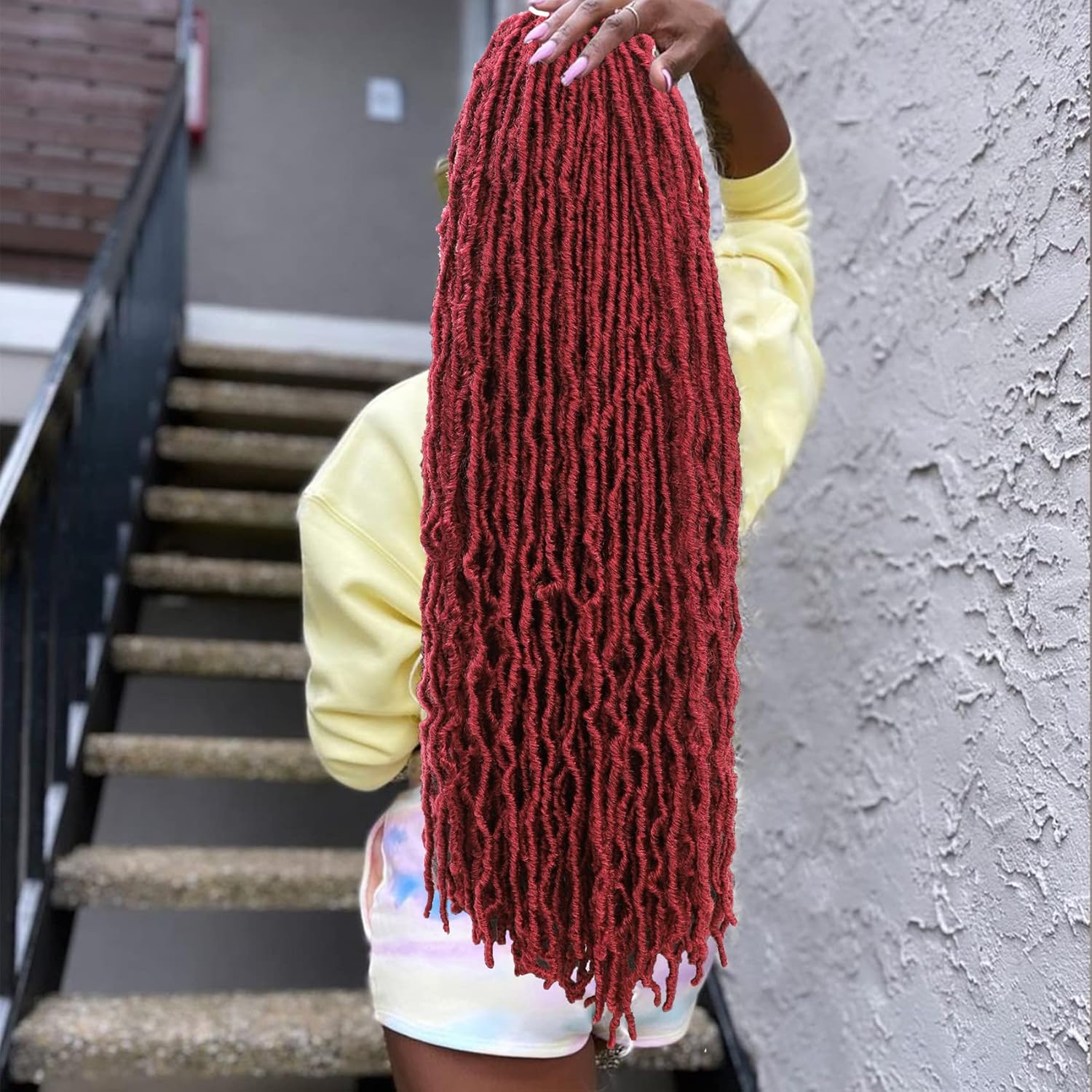 Karida Faux Locs Crochet Hair 36 Inches, New Soft Locs Crochet Hair 3 Packs, Crochet Faux Locs Hair Pre Looped Crochet Hair for Black Women (36 Inch (Pack of 3), BUG#)