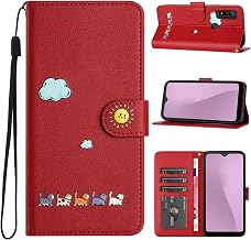 Arrows We F-51B Case Notebook Type Popular F-51B FCG01 Case Notebook Type Mobile Cover Smartphone Case Stylish Arrows we Case Folio PU Leather Genuine Leather Shock Resistant for Fujitsu ArrowsWe Case