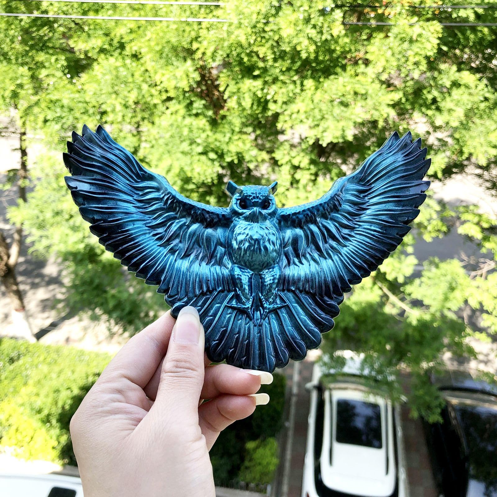 One Piece Funny Owl Silicone Mold Cute Animal Pendant Epoxy Mold Practical Owl Resin Moulds Wall Decoration for Wall Hanging Art Decoration - Image 4