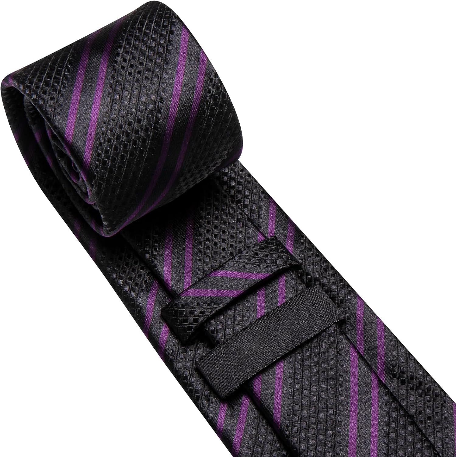 Dubulle Ties for Men Silk Mens Paisley Floral Striped Necktie and Handkerchief Cufflinks Wedding - Image 5