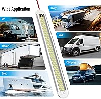 Vista 4 de CT CAPETRONIX - Barra de luz interior LED de 12 V, 120 LEDs, 1500 Lm, 8 W CC, 12 voltios, tira de luces LED con interruptor de encendido/apagado