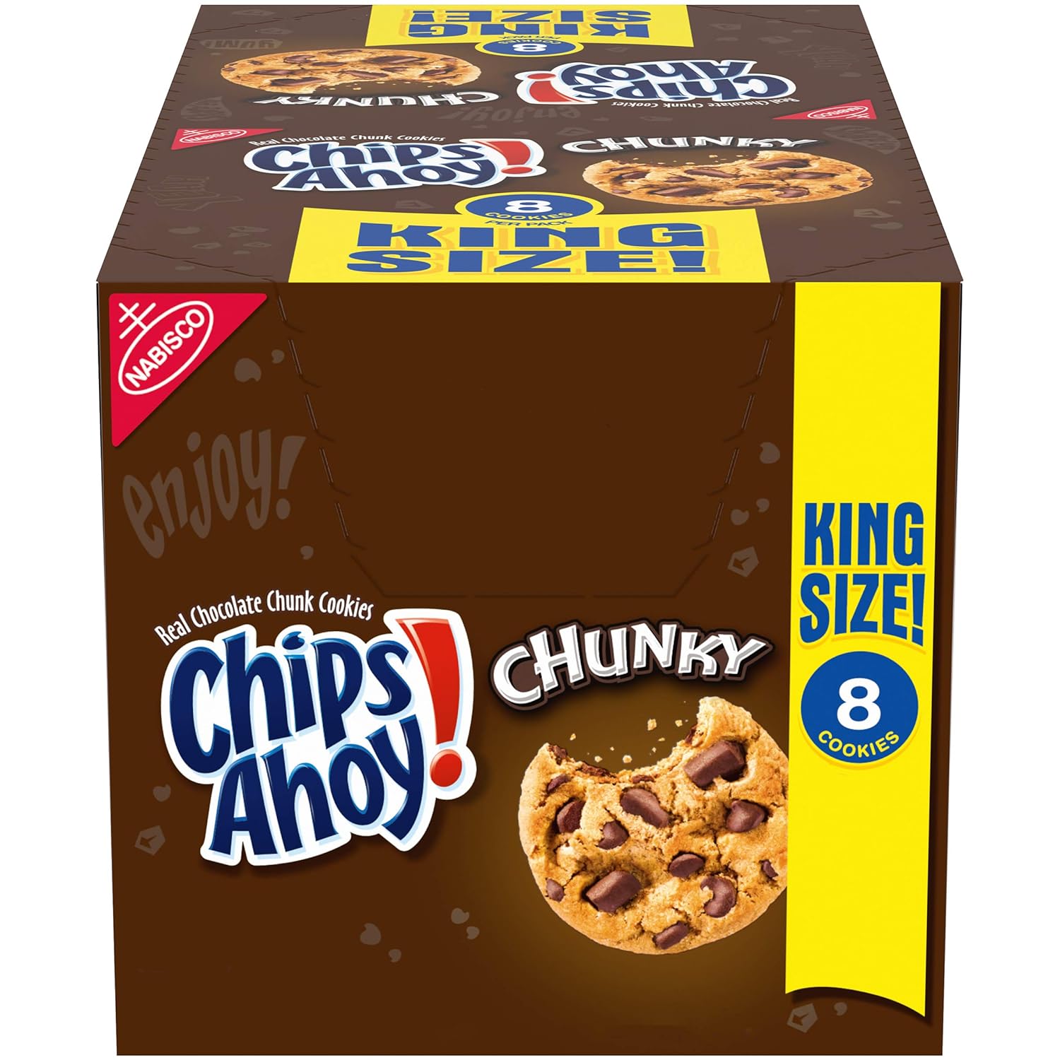 Chips Ahoy! Chunky, King Size, Cookies, 33.2 Ounce (Pack of 8) by Chips