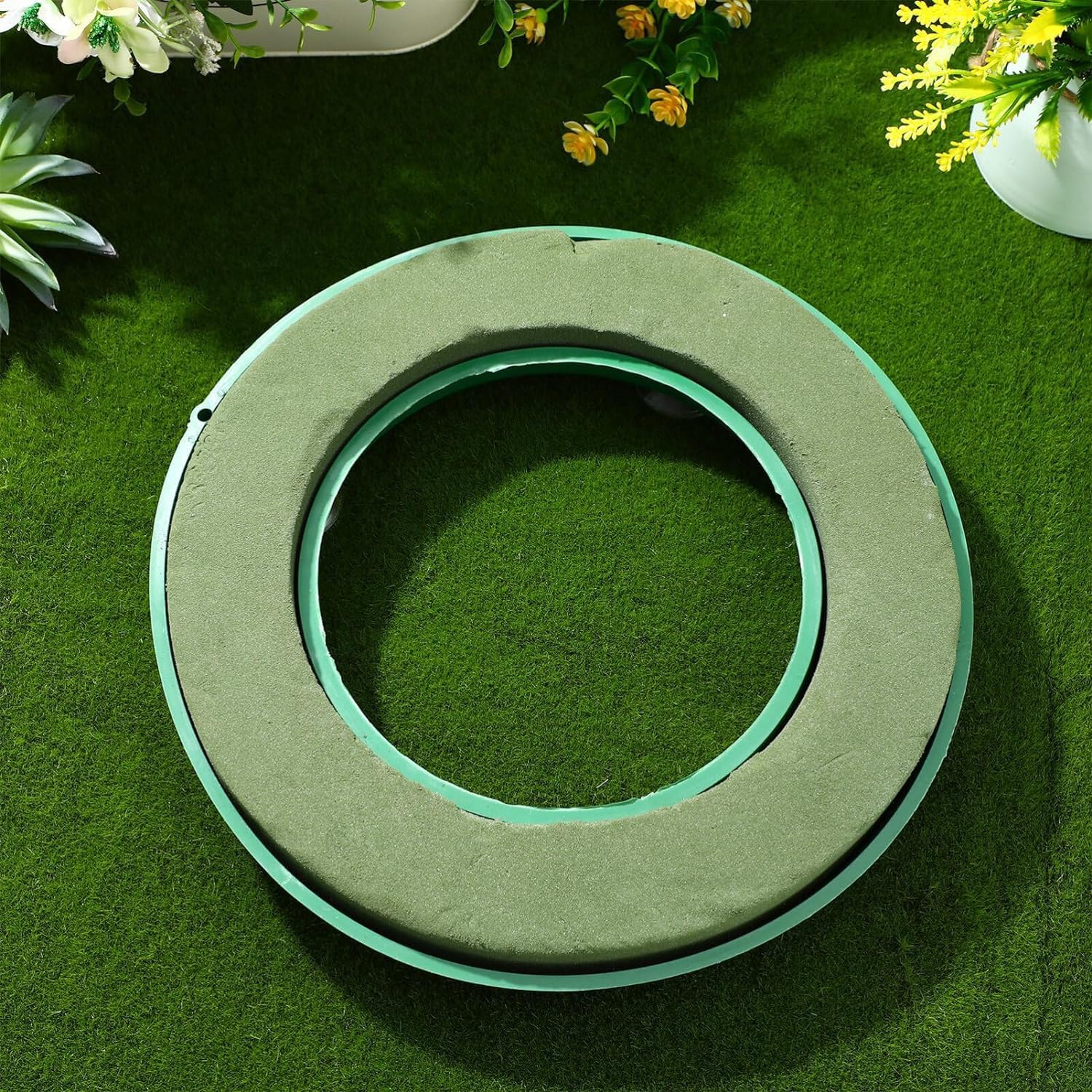 AKOLAFE 3 ghirlande di Schiuma da 30 cm, per Fiori freschi, in Schiuma di Fiori, Rotonde, per Il Fai da Te, per Matrimoni, Compleanni, Giardini, Appartamenti