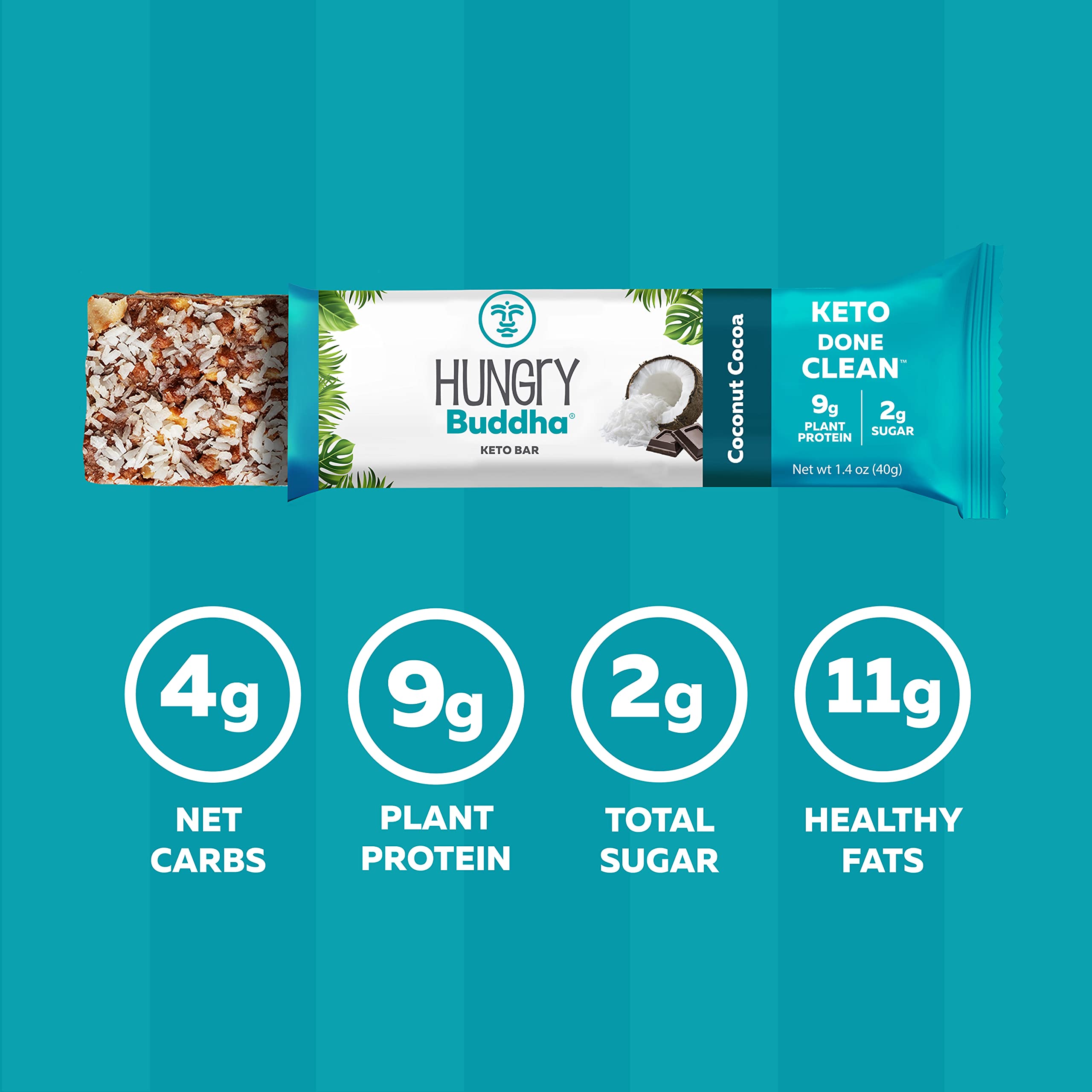 Buy Hungry Buddha Keto Bars Protein Bars Low Sugar Low Carb Healthy