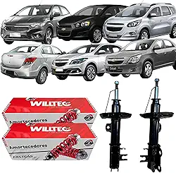 Par Amortecedor Dianteiro Gm Onix 2012 a 2019 Prisma 2013 a 2019 Spin 2012 a 2014 Cobalt 2011 a 2019 Sonic 2012 a 2014 Onix Joy 2020 a 2023 Willtec