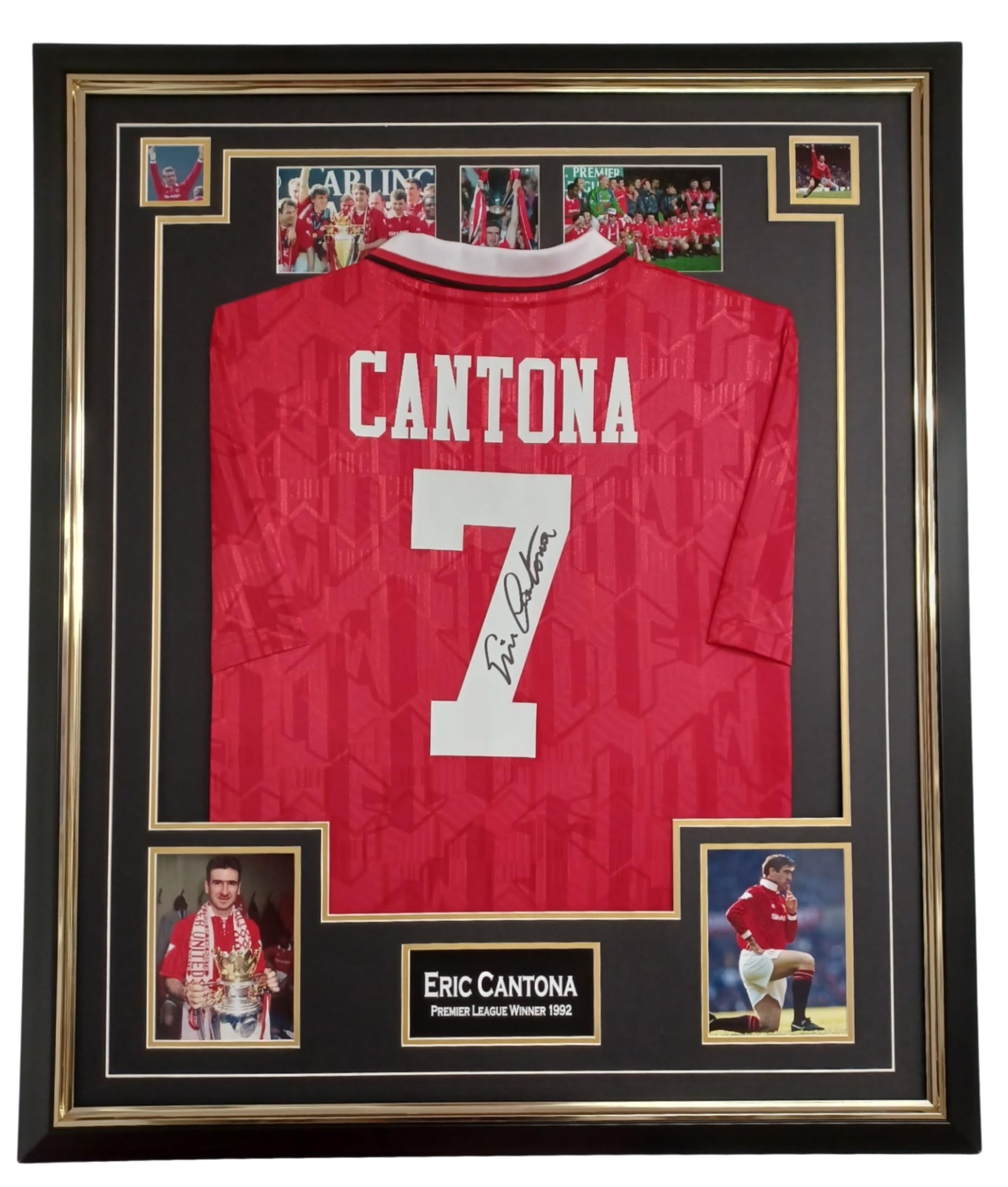 Eric Cantona Signed Shirt LUXURY FRAMING and Certificate of Authentication