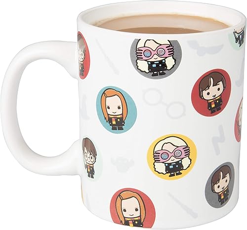 Harry Potter Taza de café, 11 onzas, diseño de personaje Chibi, con licencia oficial, gran regalo para niños, adolescentes y adultos que aman los