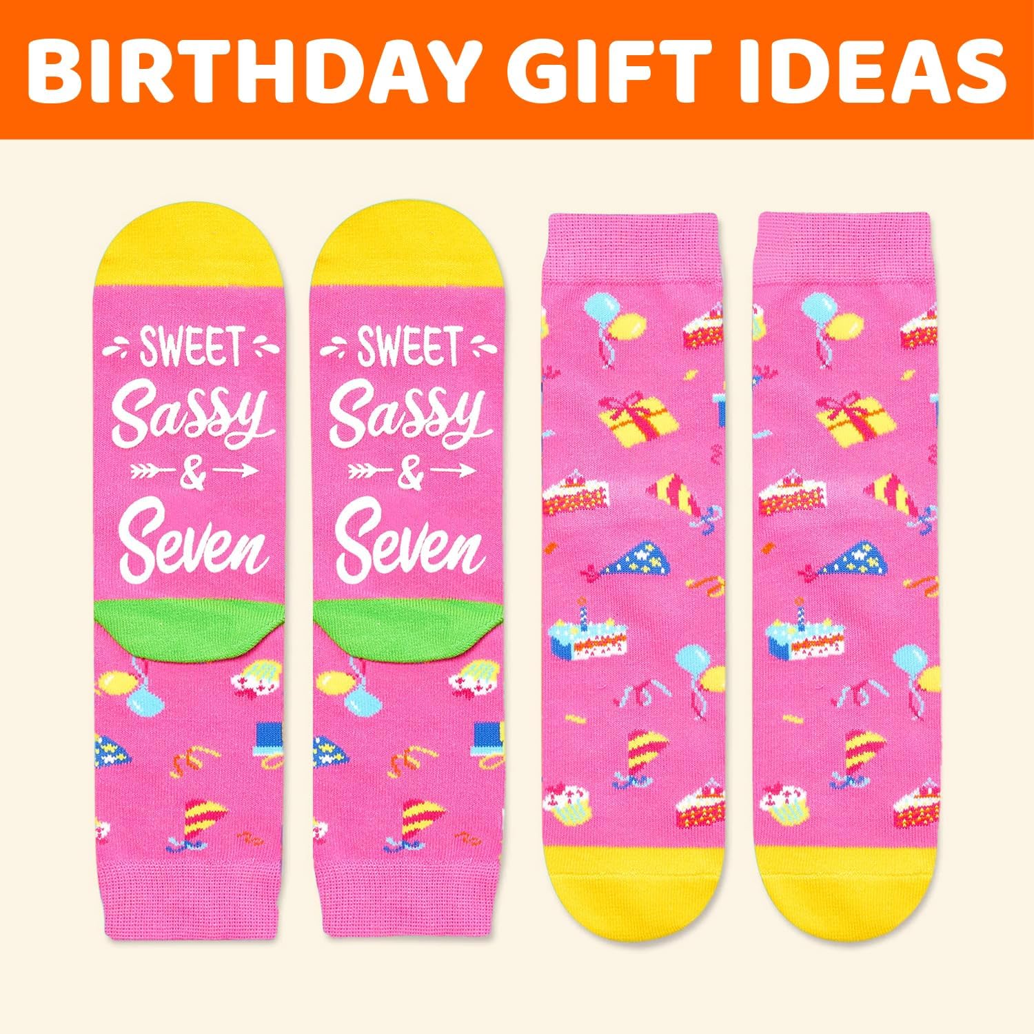 HAPPYPOP Birthday Gifts Ideas - Socks for 6-10 Year Old, Birthday Gift with Greeting Card - Image 6
