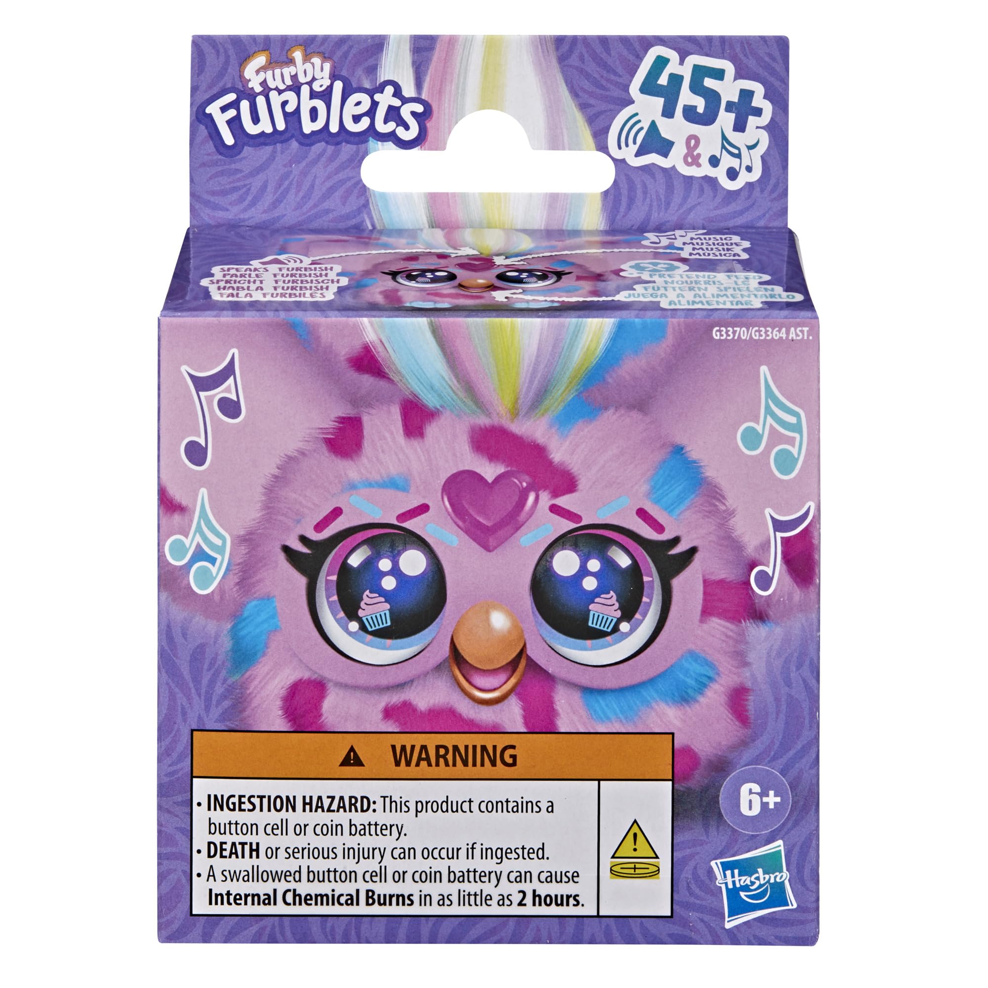 Furby Furblets, Minipeluche Cay-Kee, Temática de Pastel Rosa, Música y Sonidos, Juguetes con temática de Alimentos, para niños y niñas a Partir de 6 años - 3