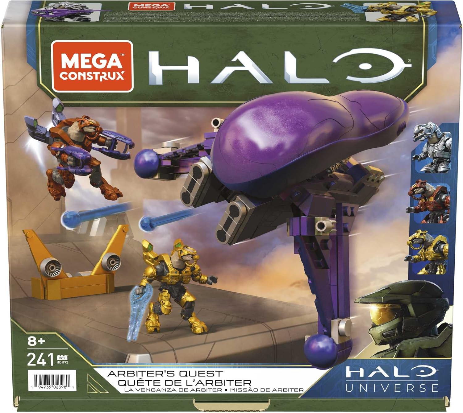 Mattel Mega Halo Arbiter's Quest Banshee Vehicle Halo Infinite Construction Set,Building Toys for Boys