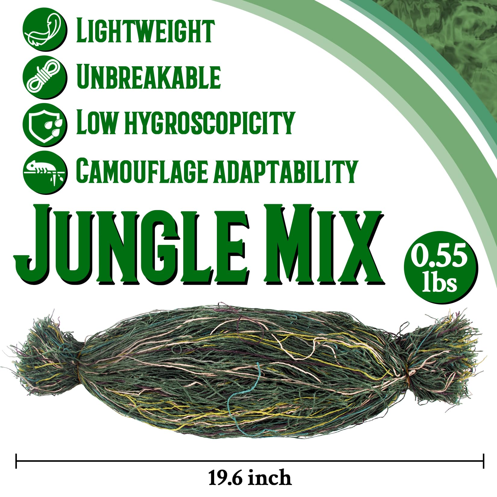RAINFLOW Ghillie Suit Thread - Lightweight Synthetic Material Yarn to Build Your Own Layout,Camouflage Cape,Hunting Gear for CS Game,Halloween 18