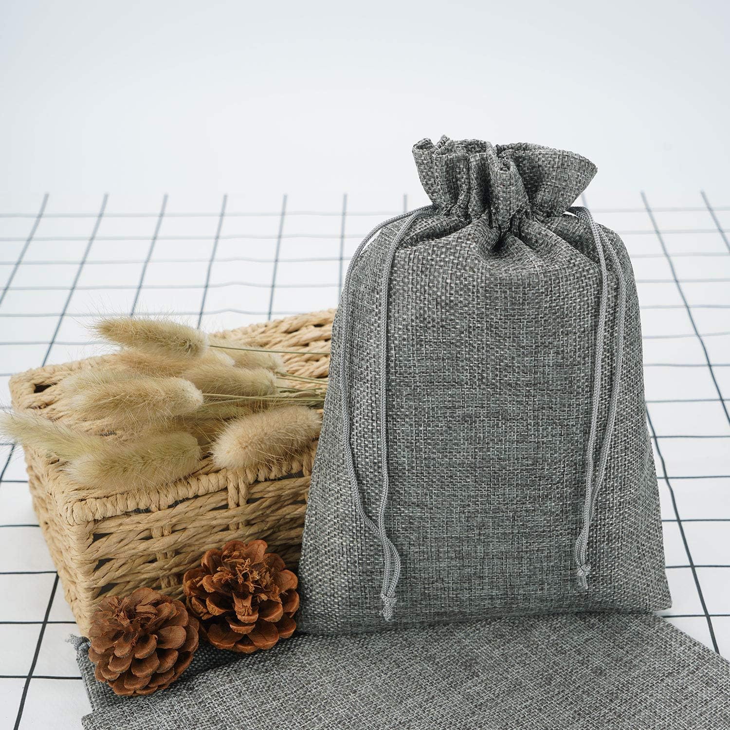 Flаѕh Dеаlѕ - 80% оƒƒ Burlap Drawstring Bags, EUSOAR 6.7 x 9.0 Gift Bags 50 pcs, Linen Bags with Drawstring,Recyclable Sacks, Handmade Shopping Business Jewelry Cosmetics Souvenir Bags, Wedding Party Present Pouches -Grey 60% оƒƒ Dіѕсоunt Burlap Drawstring Bags, EUSOAR 6.7 x 9.0 Gift Bags 50 pcs, Linen Bags with Drawstring,Recyclable Sacks, Handmade Shopping Business Jewelry Cosmetics Souvenir Bags, Wedding Party Present Pouches -Grey