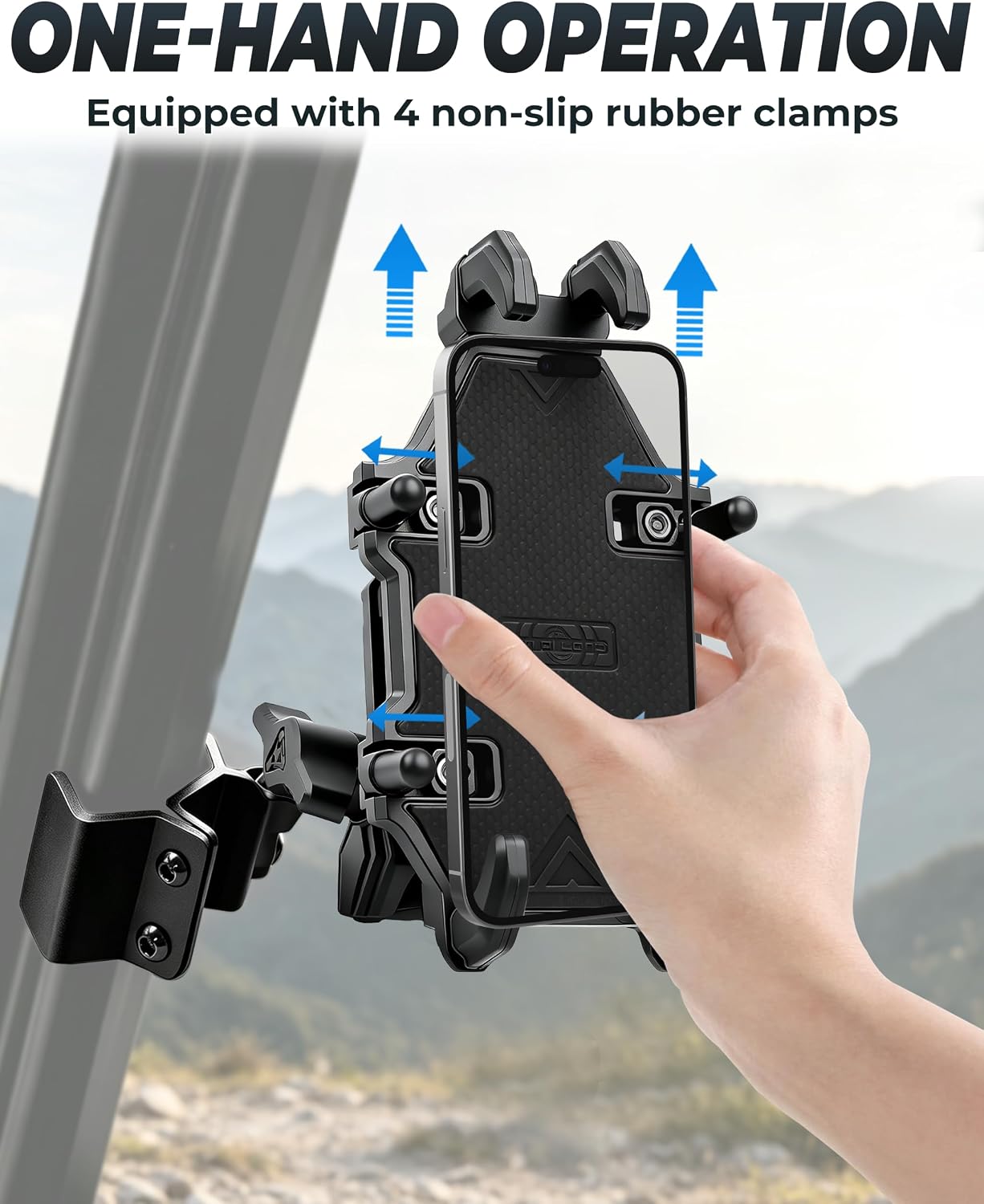 YUDE UTV Phone Mount for Pro-Fit Cage 360° Adjustable Anti-Vibration
