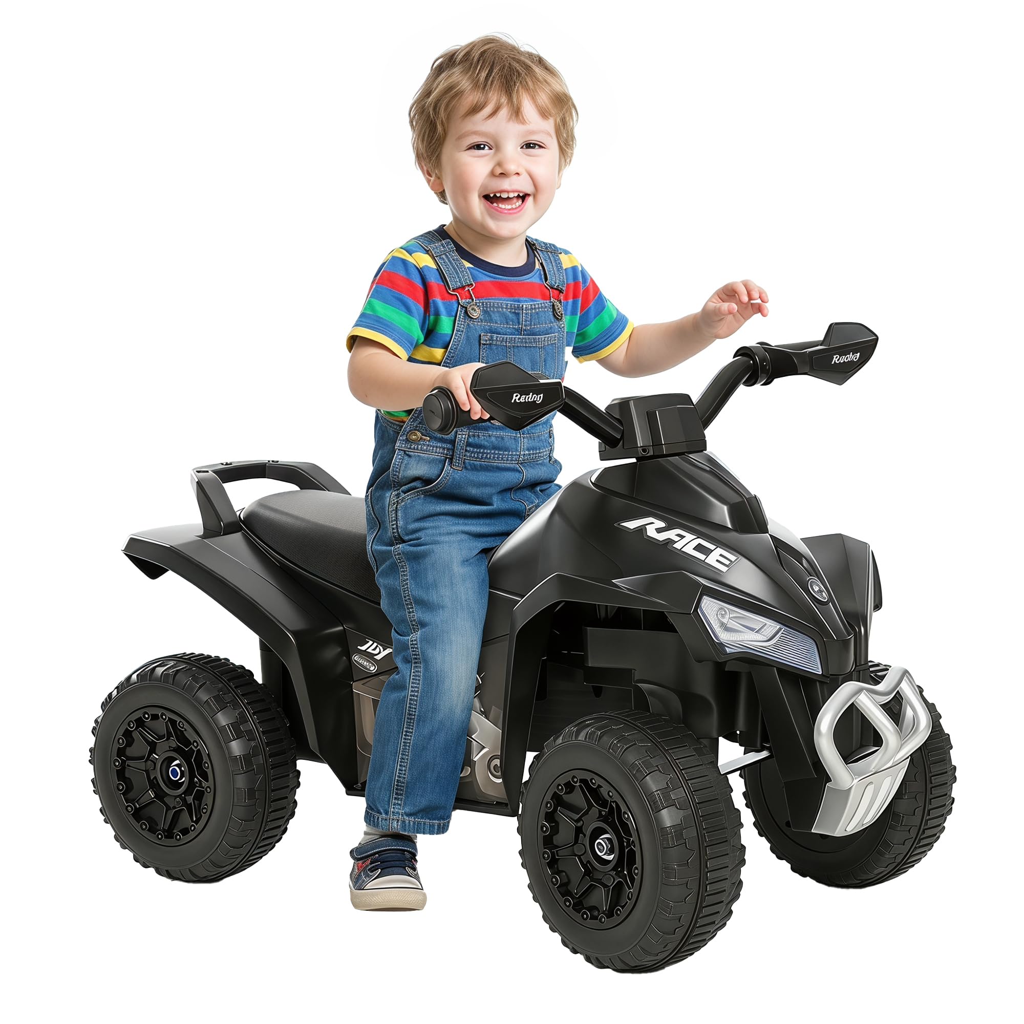 HOMCOM No Power Ride on Car Toddler Kids Walker Foot To Floor Slider w/Music Lights for 18-36 Months Black