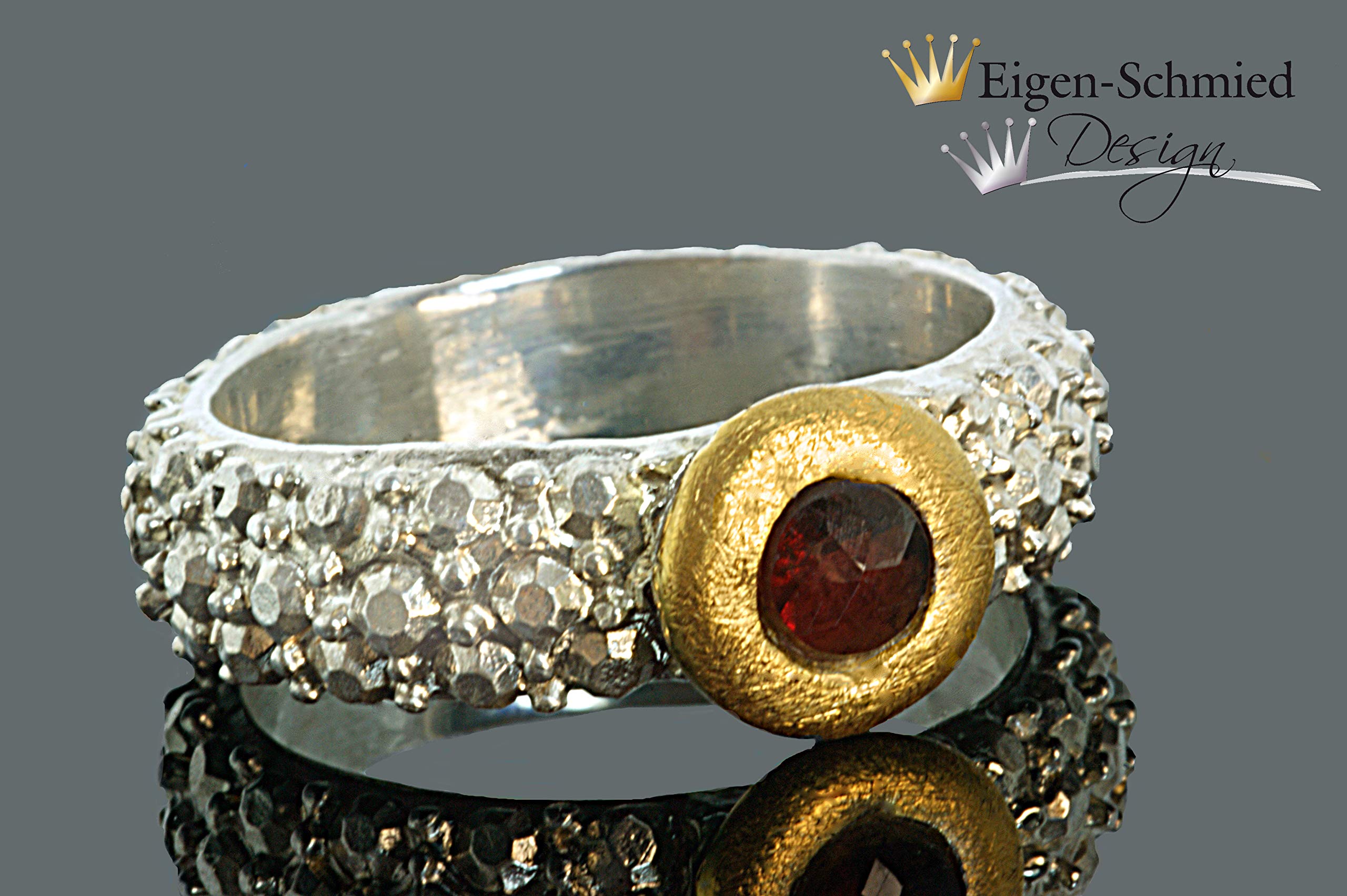 Goldschmiede Silberring frosted, Silberschmuck handmade, Ring Damen, Verlobungsring, Ring schmal, Goldschmiedearbeit, Schmuck