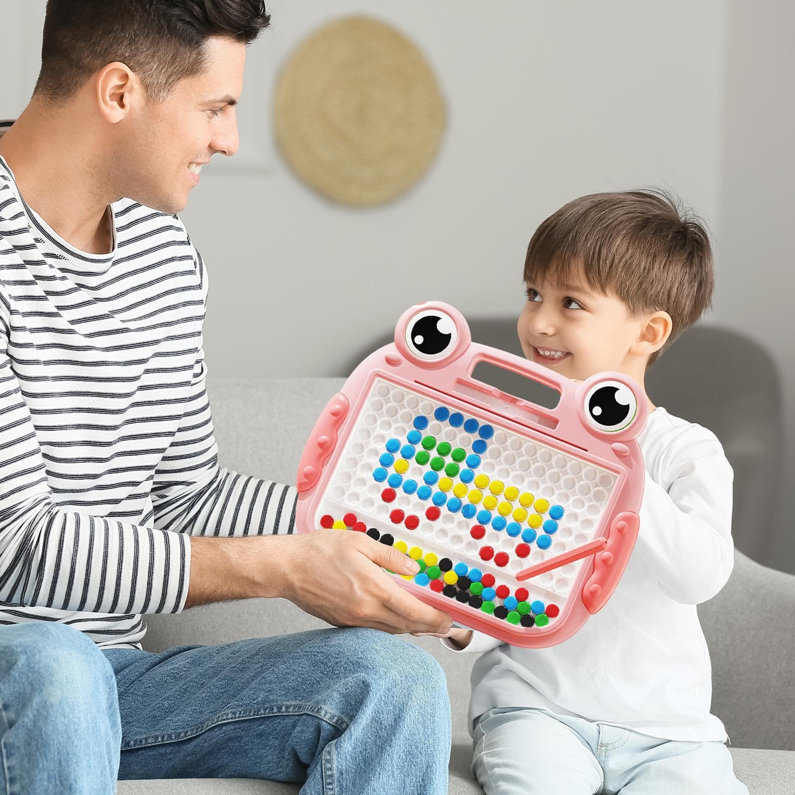 Tavolo da disegno magnetico per bambini,Tavolo da disegno magnetico, Simpatico tappetino per doodle con magnete a forma di rana, Giocattoli magnetici da tavolo Doodle per ragazze e ragazzi, giocattolo