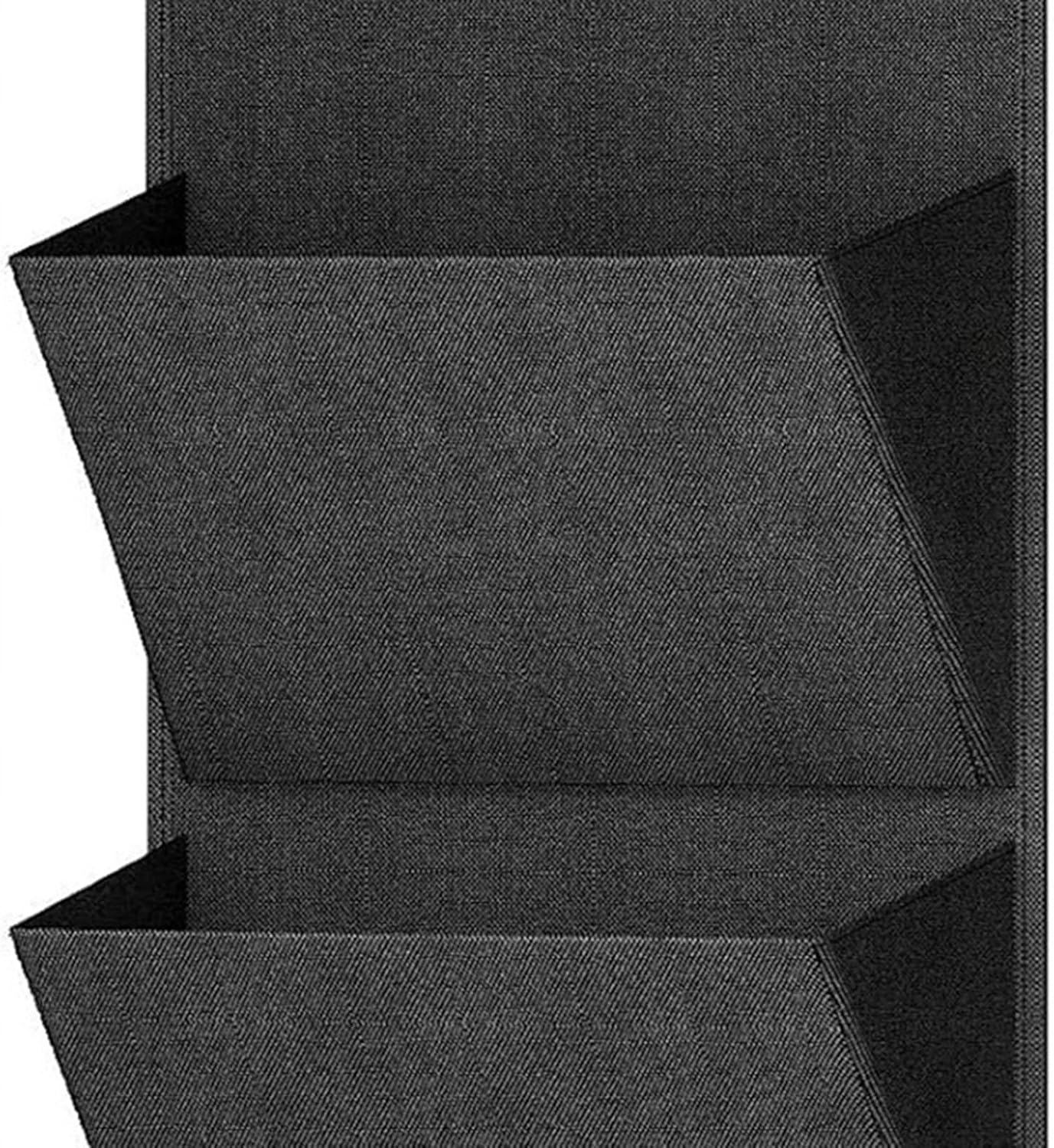 2Pcs Over The Door Shoe Organizer Hanging Storage Organizer, Space Saving 3 Pocket Hanging Shoe Rack for Pantries, Nurseries, Black