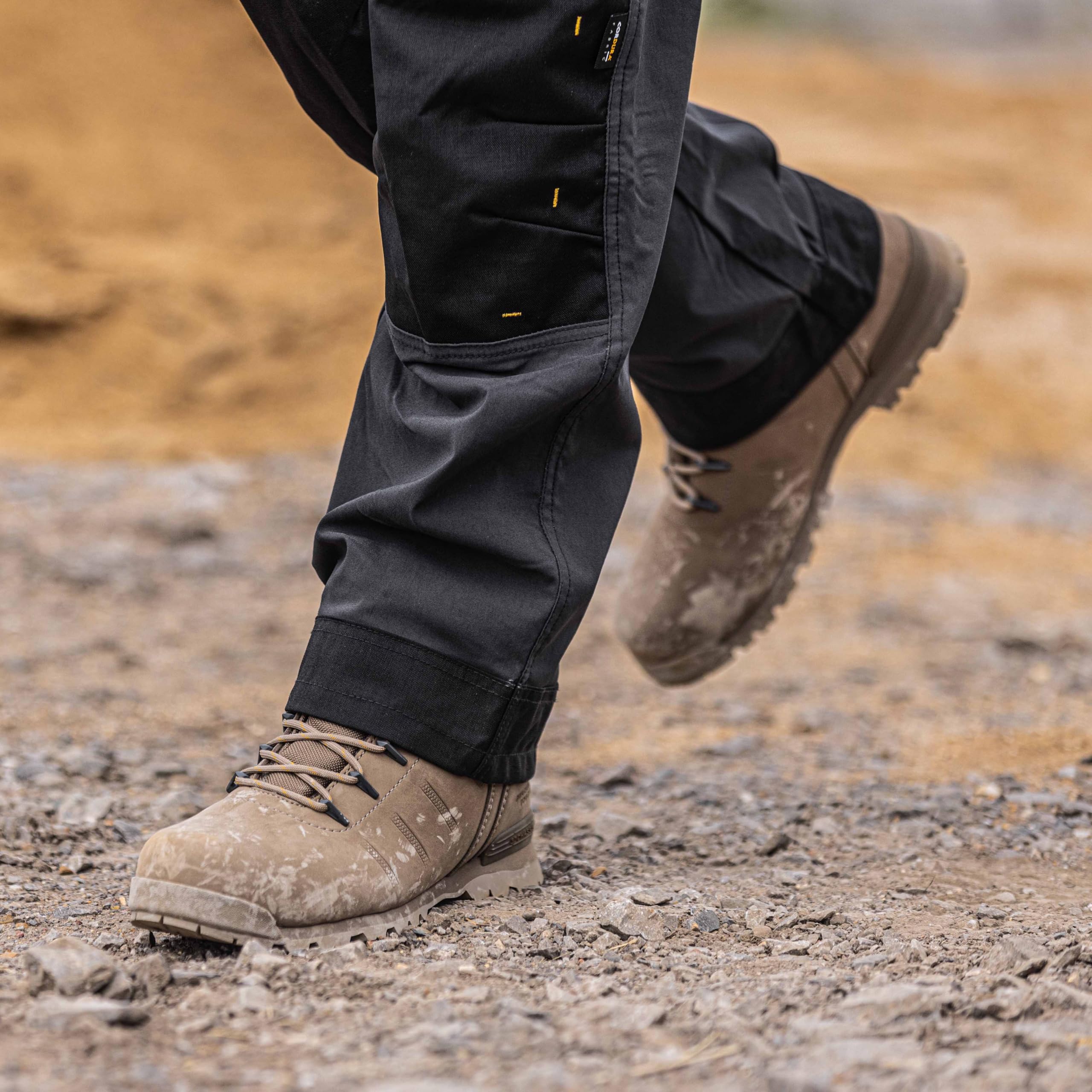 DEWALT Carlisle - Botas de trabajo ligeras de piel nobuk para hombre, puntera de seguridad de acero, ligera