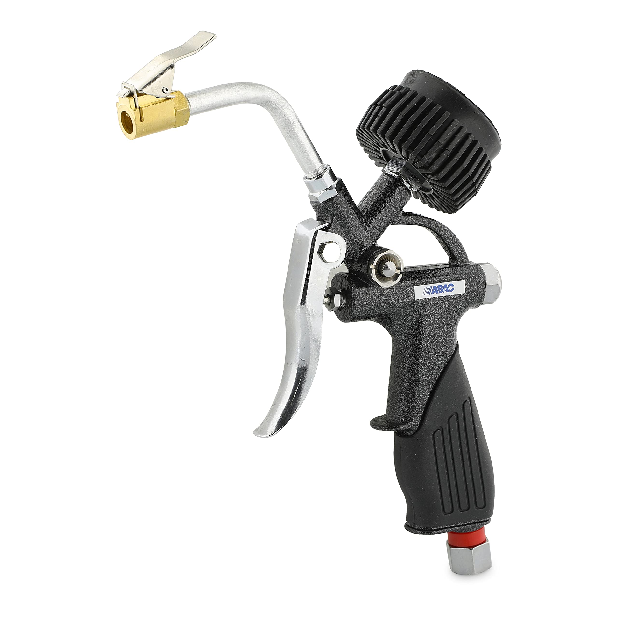 ABAC Kit Gonfiaggio per Compressore 5 Pezzi G-812IG, Inclusi Gonfiagomme con Manometro, Tubo a Spirale 5 m, 3 Adattatori, Pressione Max 8 Bar